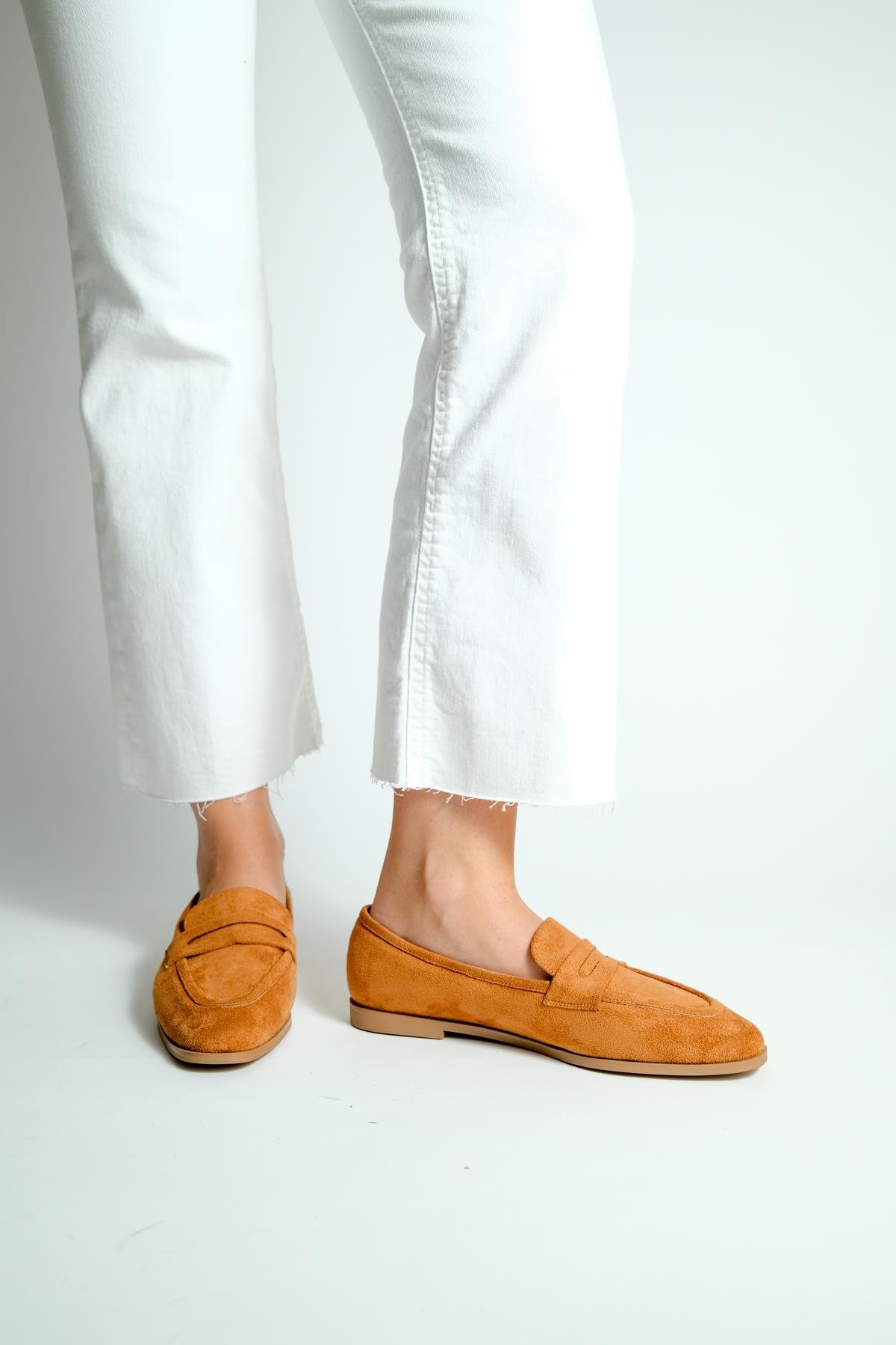 Dante Taba Süet İçi deri  Kadın Loafer Ayakkabı