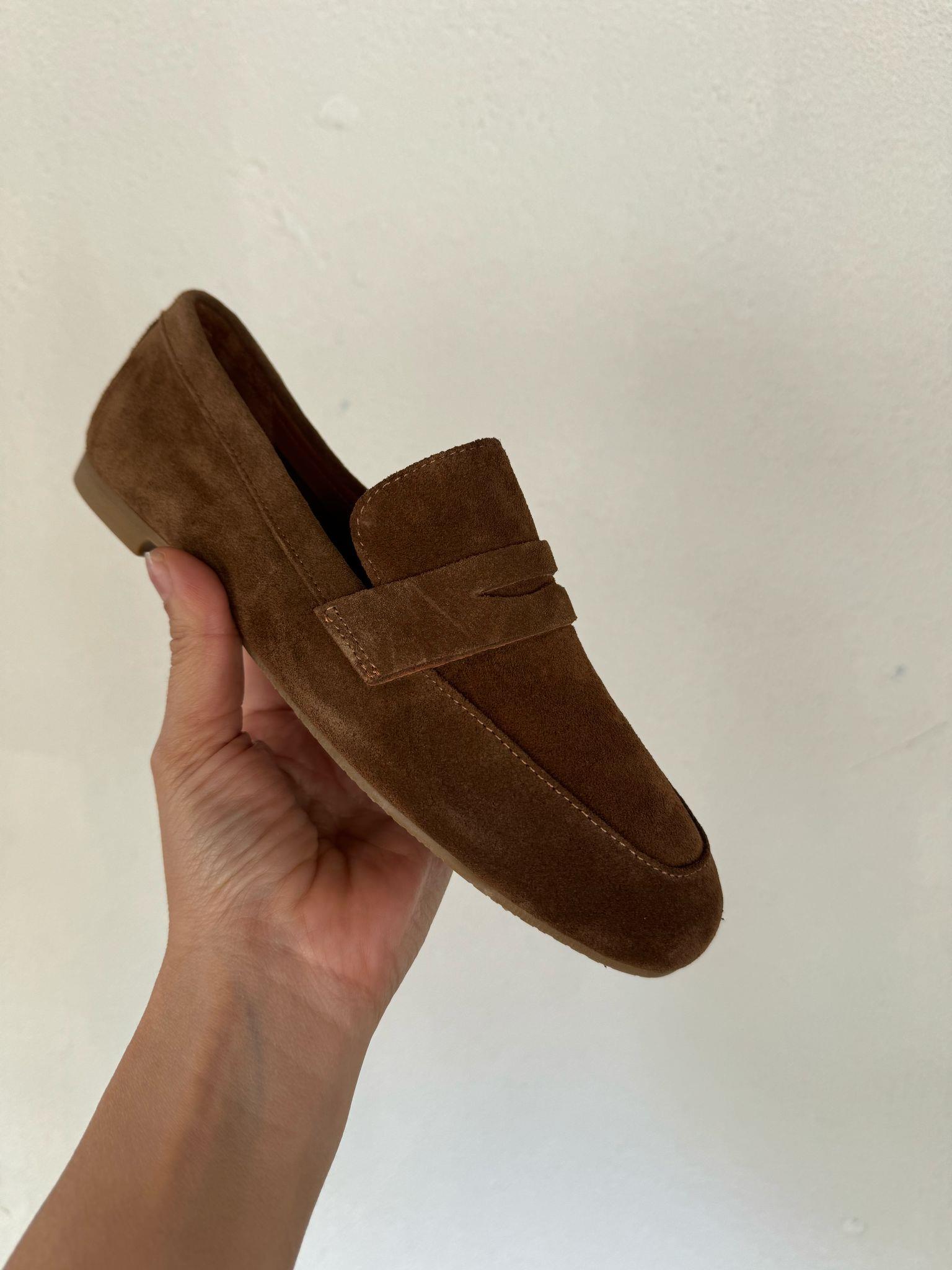 HİLLY KAHVE HAKİKİ DERİ LOAFER