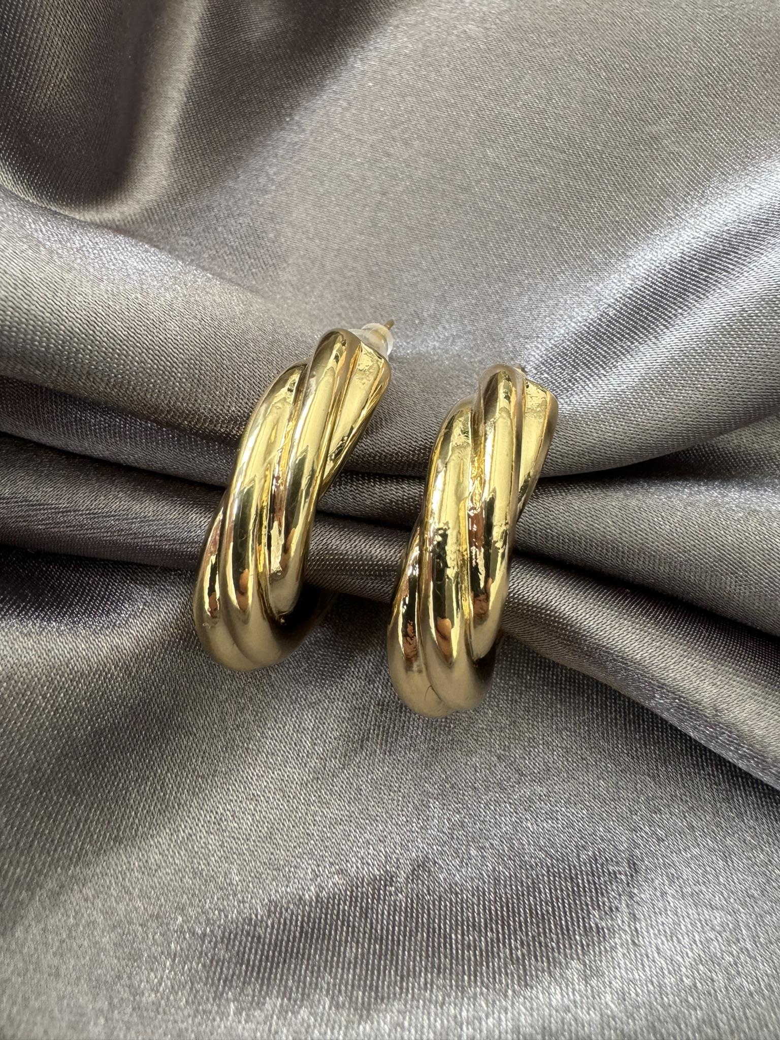 Burgu Vintage Gold Küpe