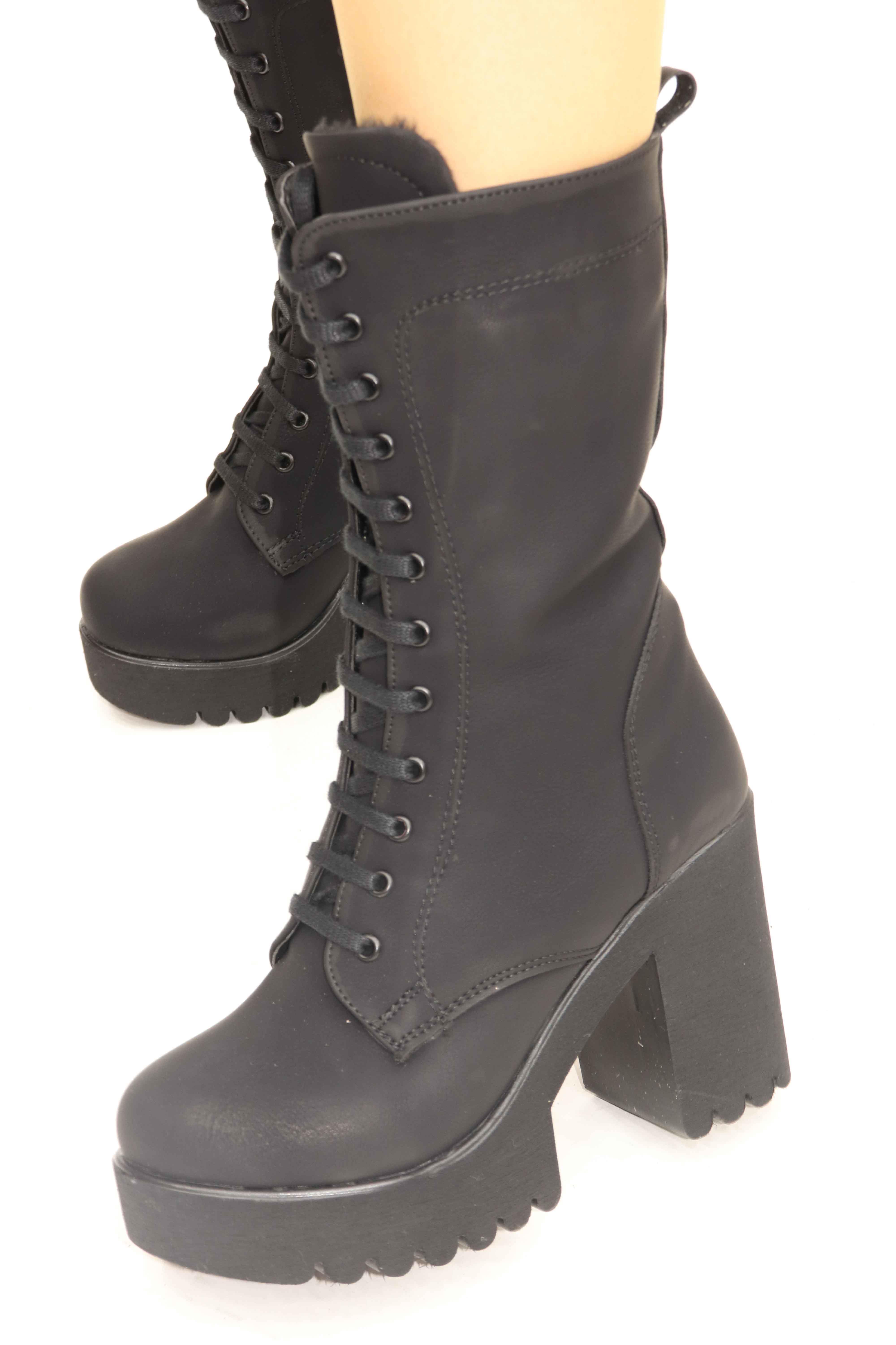 10 Cm Topuklu Kadın Postal Bot 2028 - SIYAH