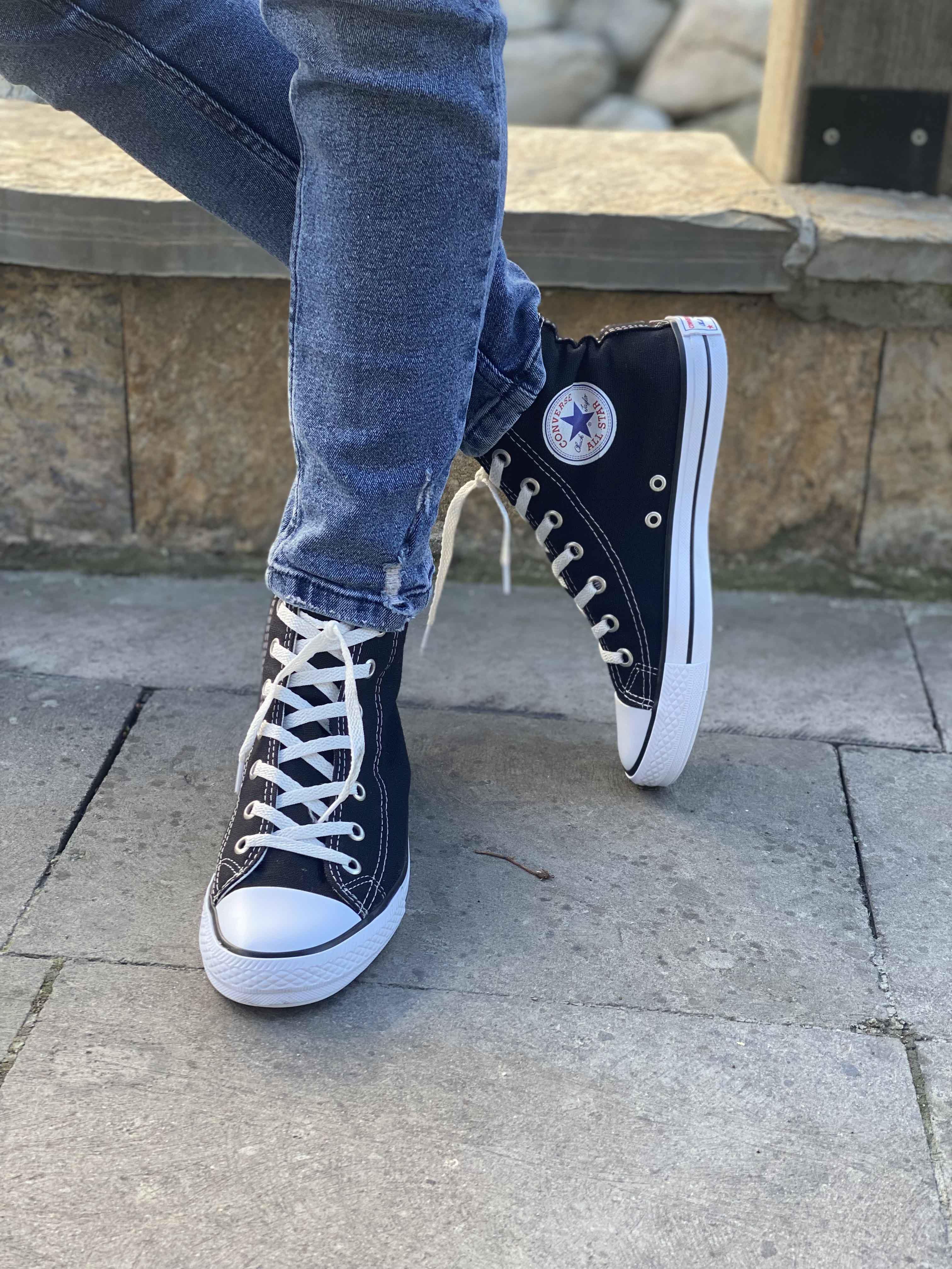 Boğazlı Converse Unisex Ayakkabı İmitasyon 900 - SIYAH