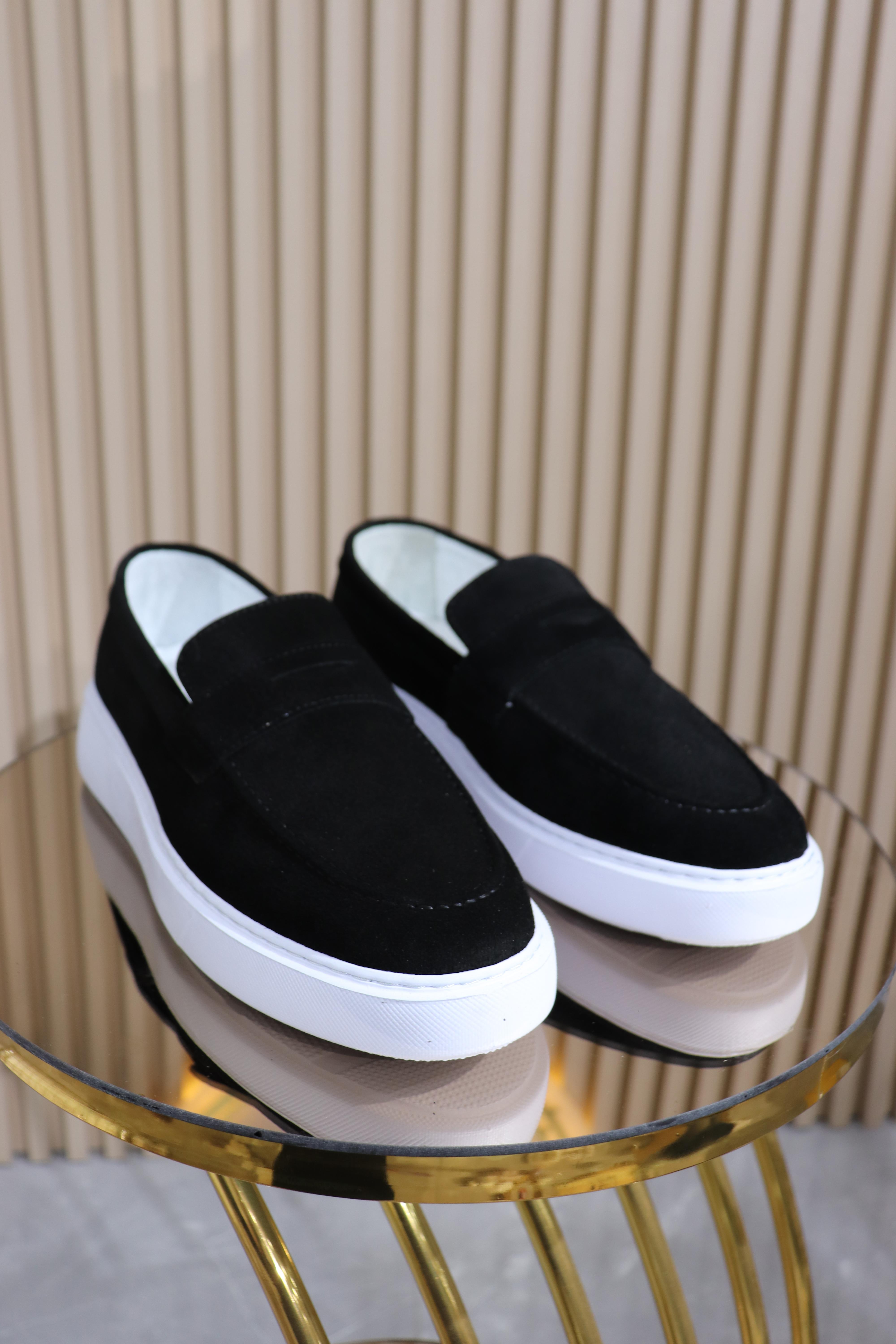 HAKİKİ DERİ KEMERLİ ERKEK MAKOSEN AYAKKABI M-001