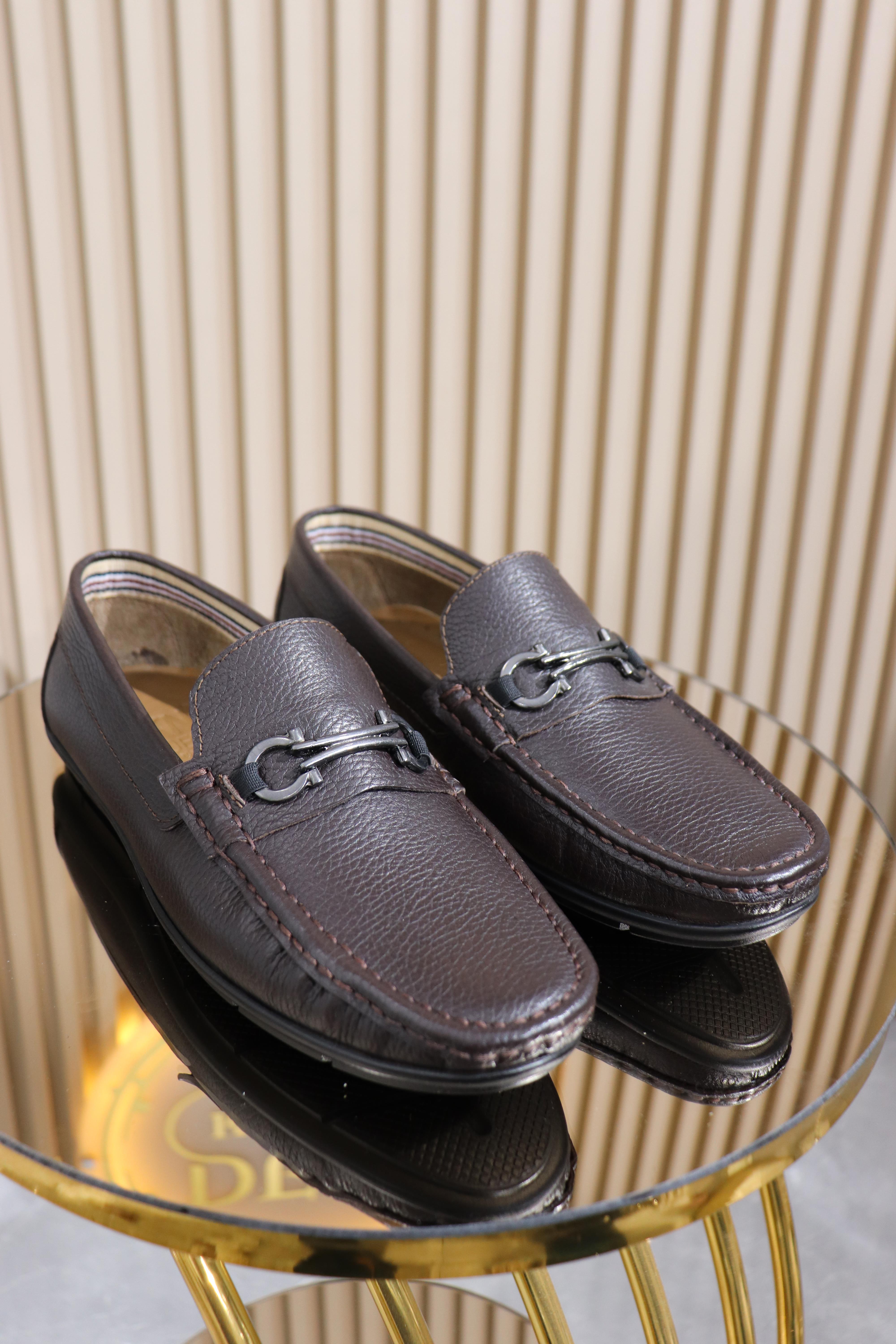 HAKİKİ DERİ TOKALI ERKEK BABET AYAKKABI B-002