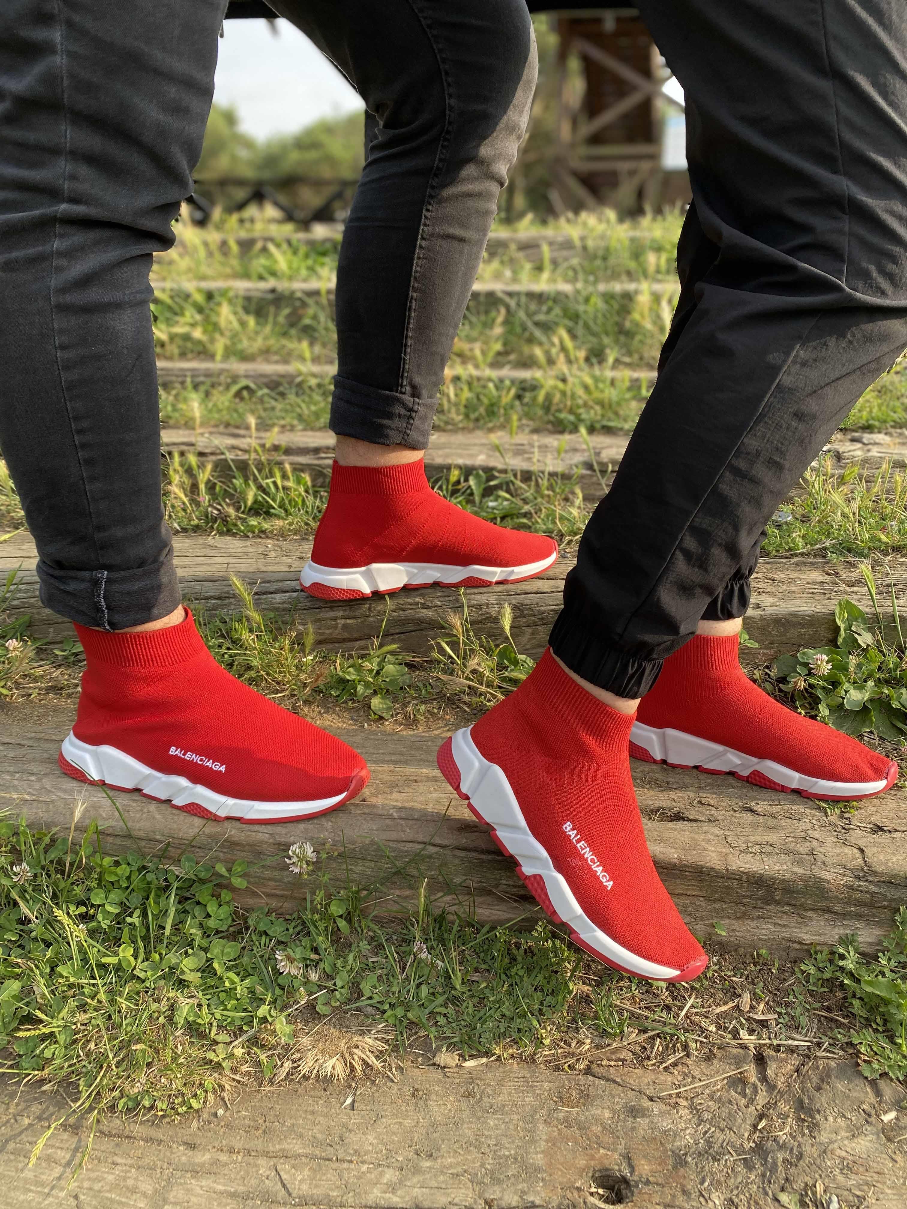 Triko Unisex Sneaker 611 - KIRMIZI BEYAZ