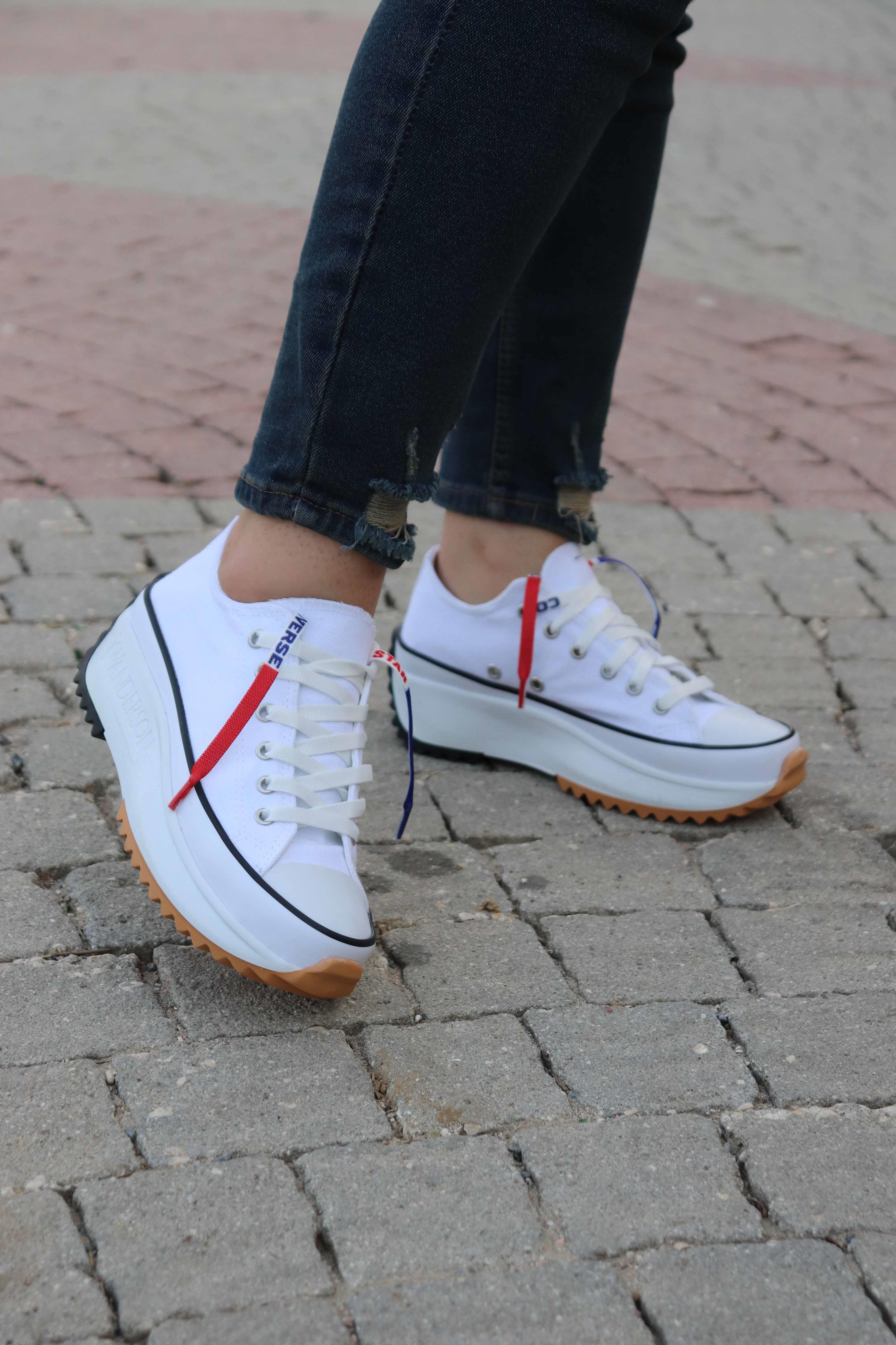 Yüksek Taban Kadın Converse - BEYAZ