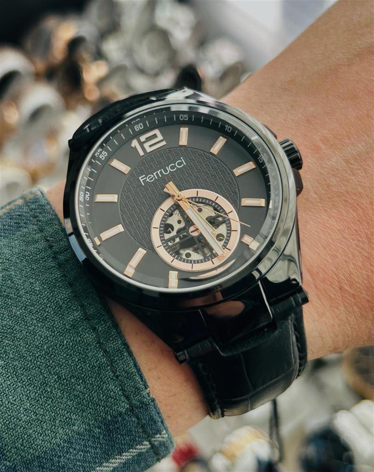 FCF.12072FK.04 FERRUCİ  ERKEK KOL SAATİ  OTOMATİK SİSTEM ORJİNAL VE İKİ YIL GARANTİLİ KALİTE ŞIKLIĞIN BİRLEŞTİĞİ MARKA
