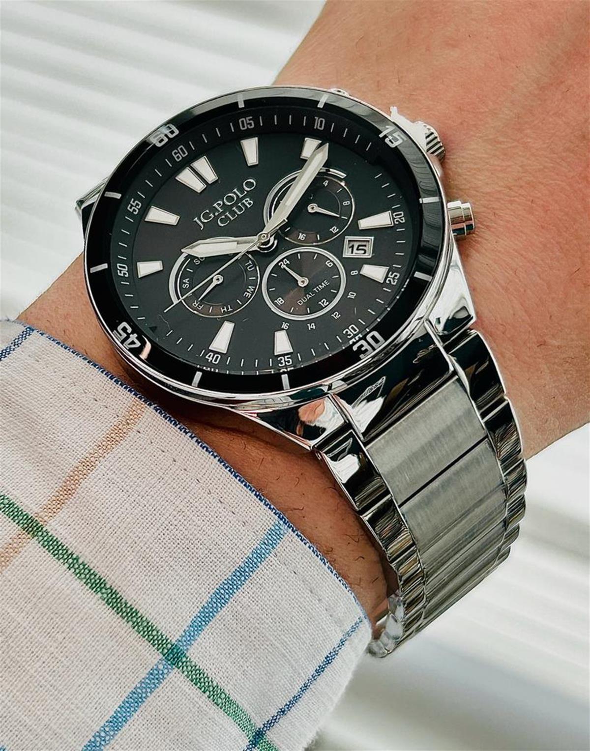 JPC.0323.13617.05 JG.POLO CLUB ERKEK ÇELİK KORDON ÇELİK KASA ORJİNAL KOL SAATİ KALİTE ZERAFETİN BULUŞTUĞU ÜRÜNLER