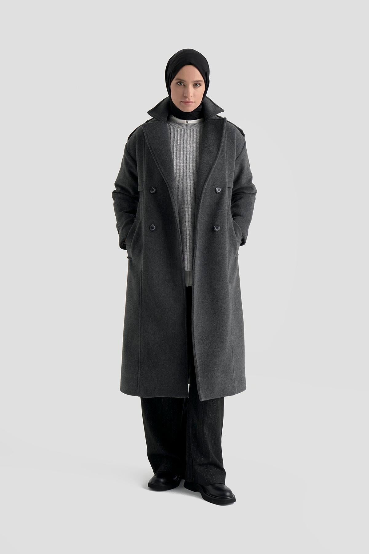 ARMİNE TREND KABAN 25KT729 Gri