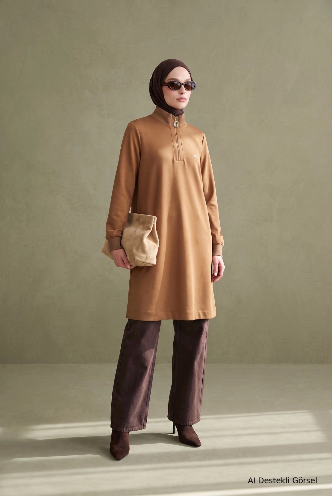 ARMİNE TREND TUNİK 26KT456 TABA