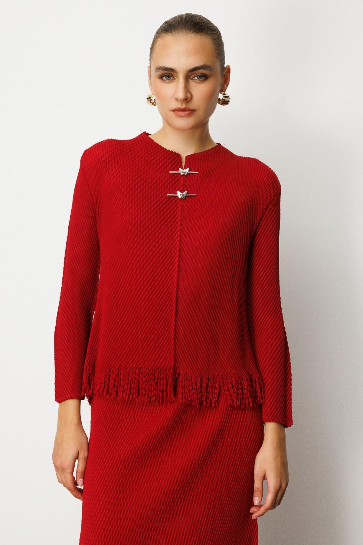 EKOL BLUZ 26K.EKL.BLZ.03909.1 BORDO