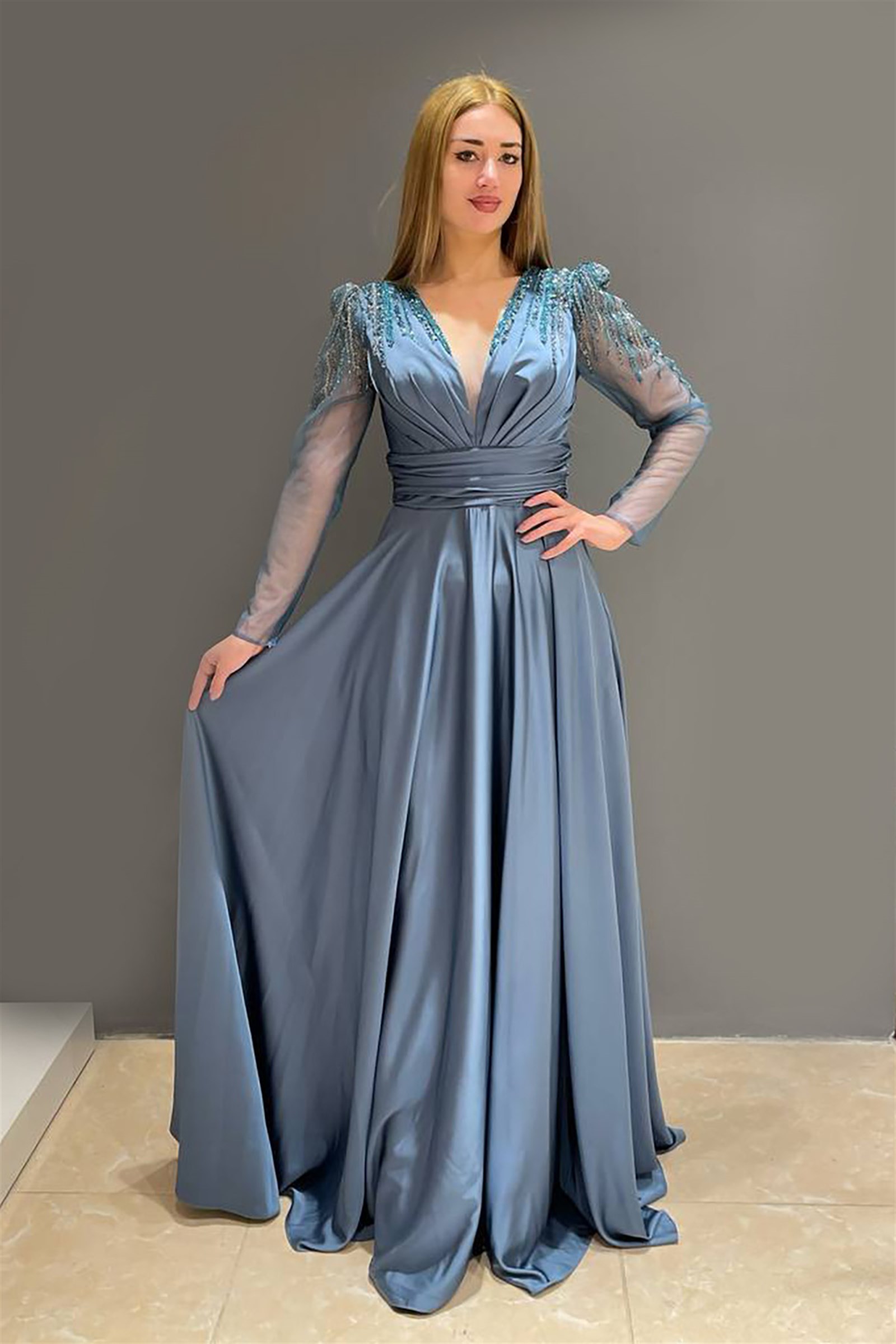 KENZEL BAYAN ABİYE 1024 Mavi