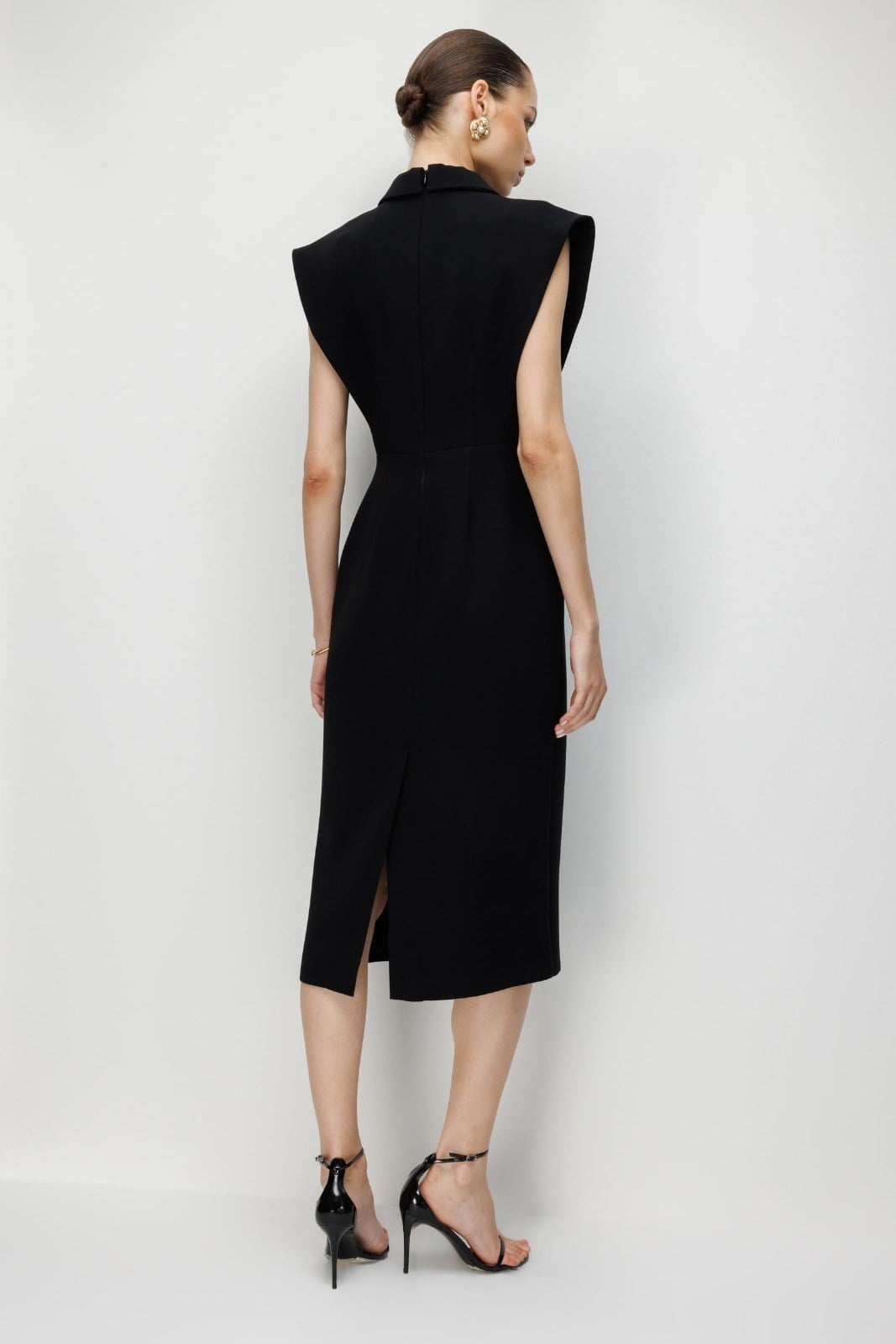 MODA İLGİ Kolsuz Midi Boy Elbise 60087 Siyah