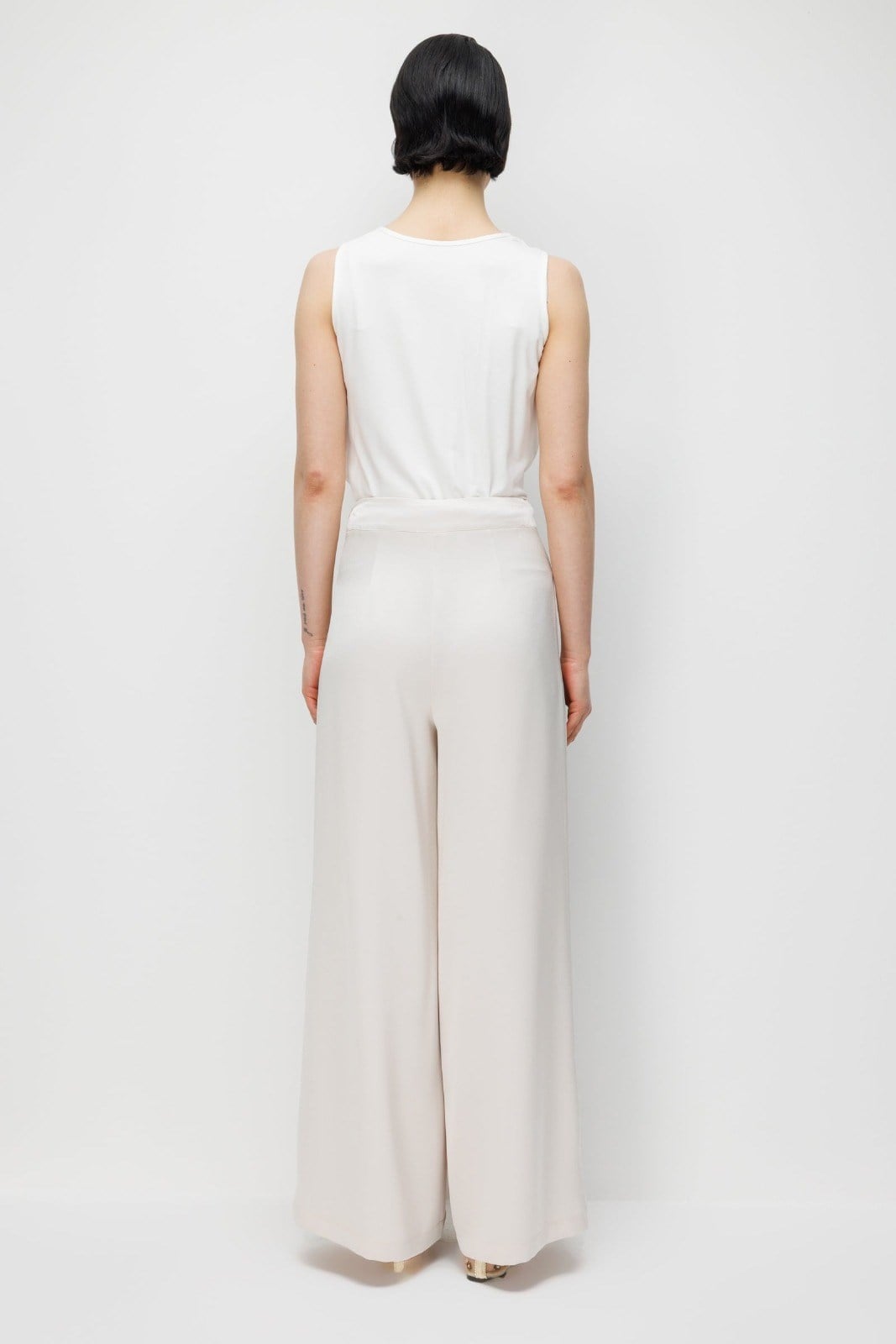 MODA İLGİ Saten Pantolon 40124 TAŞ