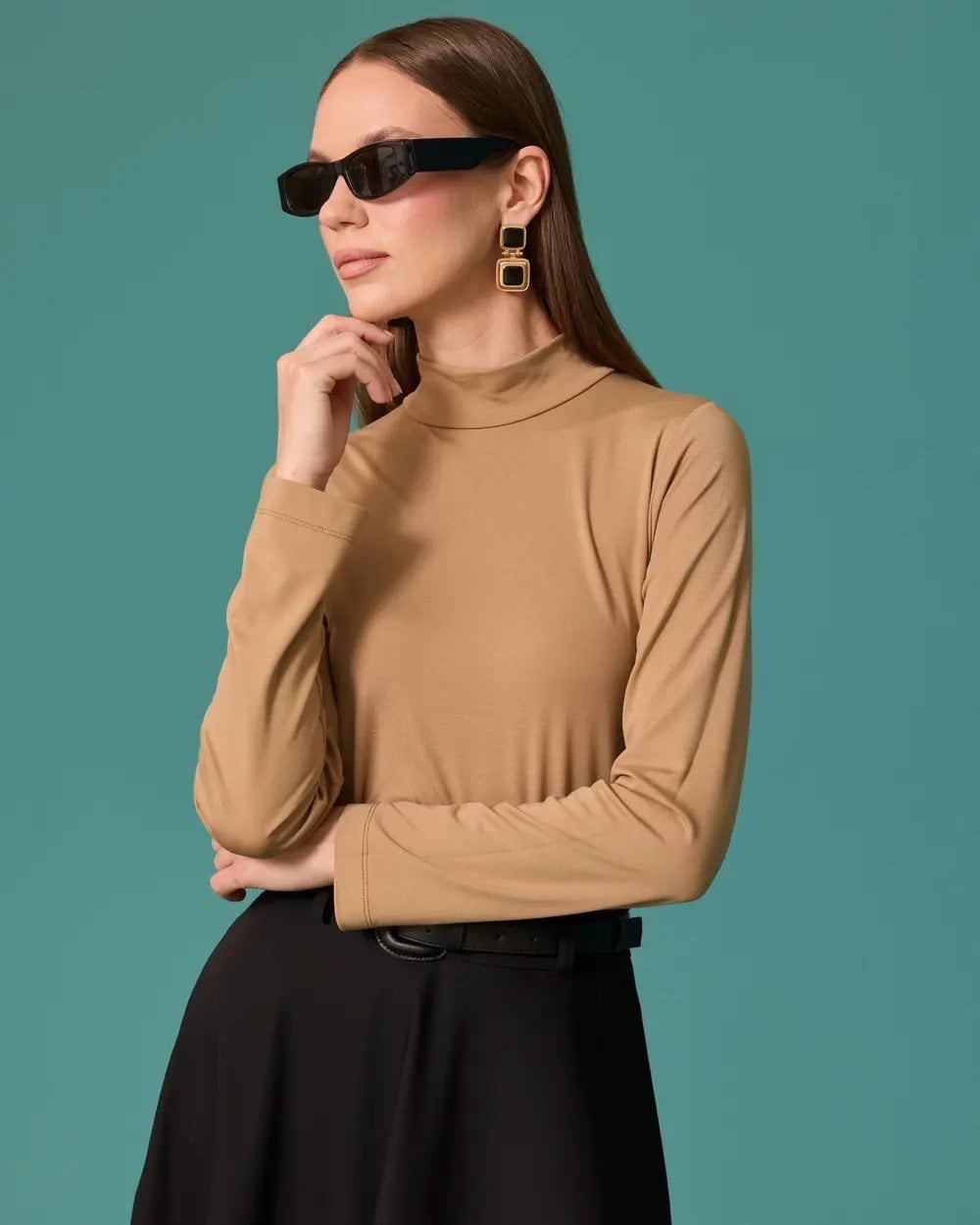 Seçil Bluz  - 10002621810008 Camel