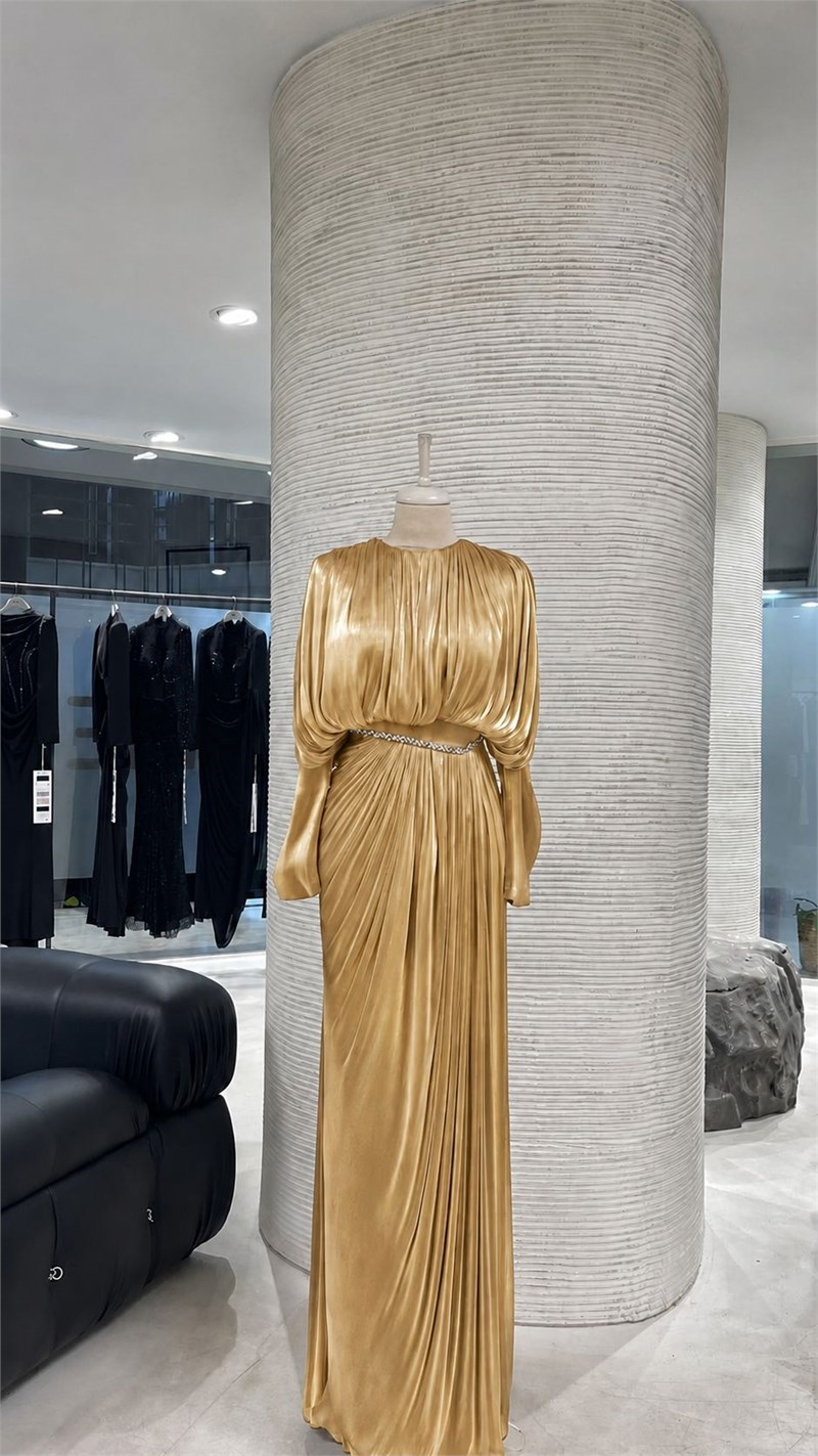 HENNİN ALLERLİ ABİYE 5509 Gold