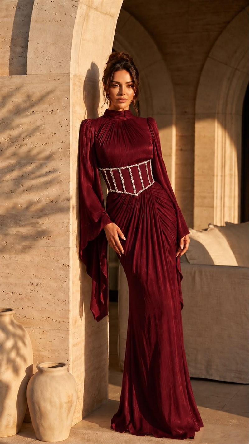 HENNİN BAYAN ABİYE 5247 BORDO
