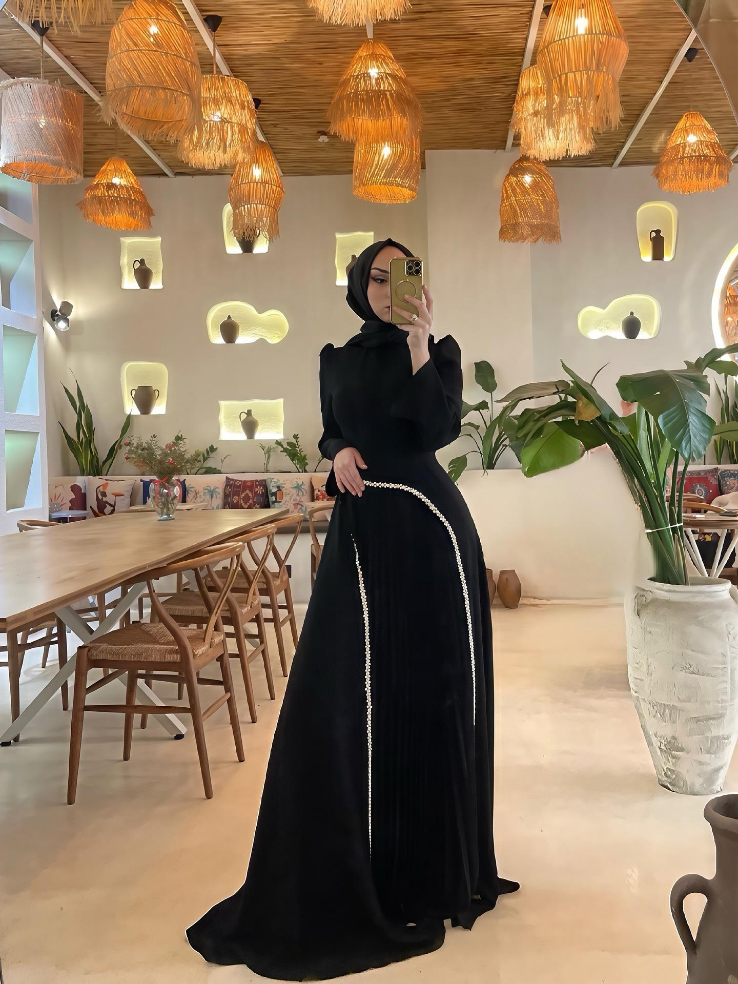 AHSEN BAYAN ELBİSE 26K8603 Siyah