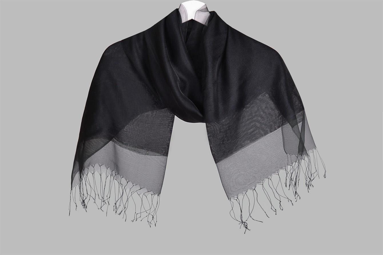 ARMANDA ÇİFT KATLI TÜL 0017 Siyah