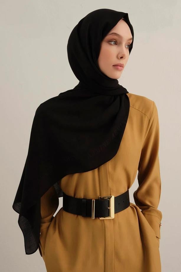 ARMİNE - İPEK PAMUK ŞAL 1 Siyah