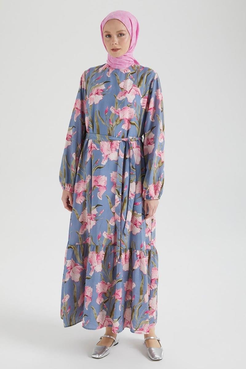 ARMİNE TREND ELBİSE 25YT934 Mavi