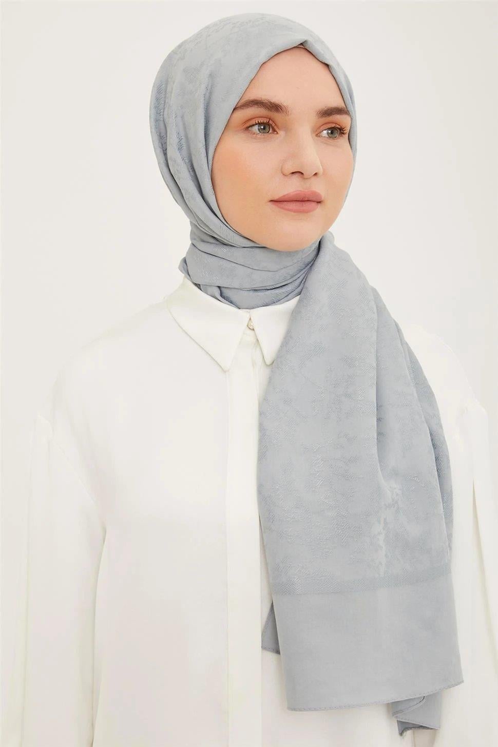 ARMİNE TREND HAZAN ŞAL-2  2023 Gri