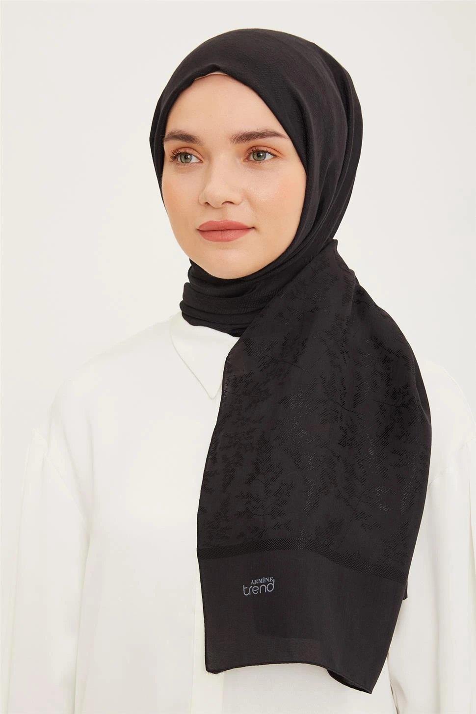 ARMİNE TREND HAZAN ŞAL-2  2023 Siyah