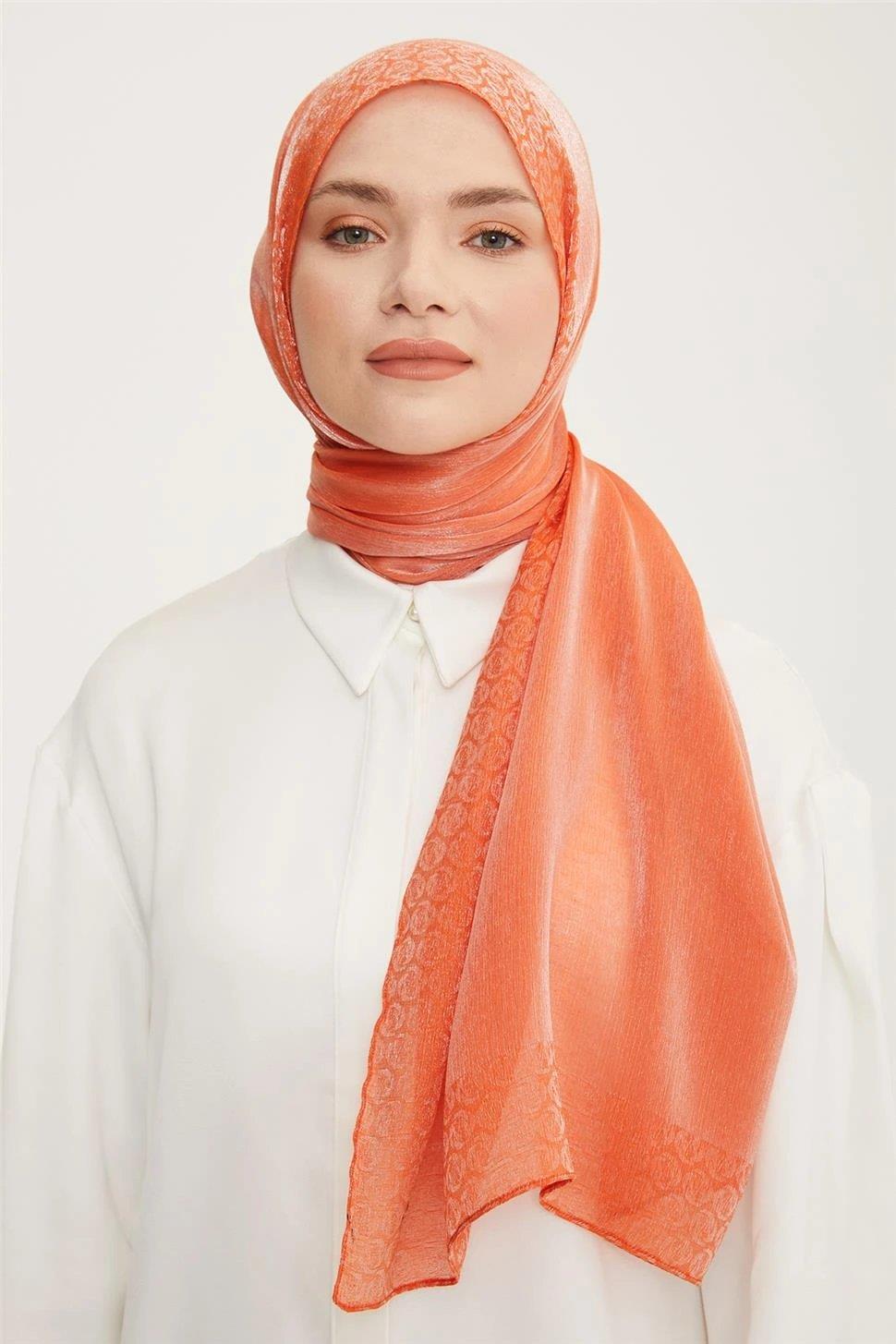 ARMİNE TREND PEARLY ŞAL 2 2023 Turuncu
