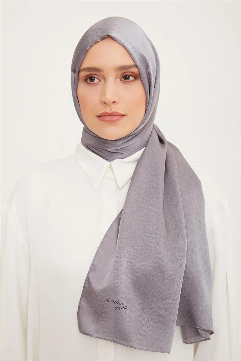 ARMİNR TREND JANJAN ŞİFON ŞAL 2023 Gri