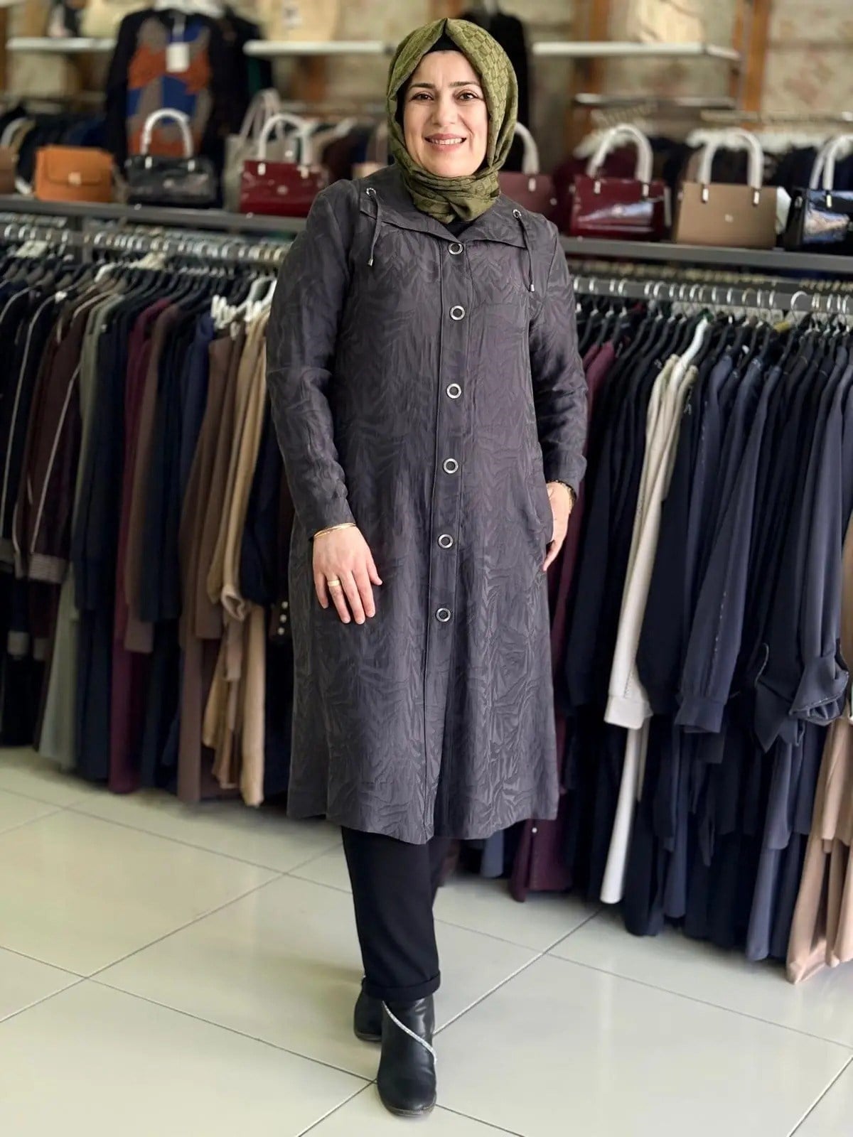 BELEN BAYAN KAP 8606 Gri