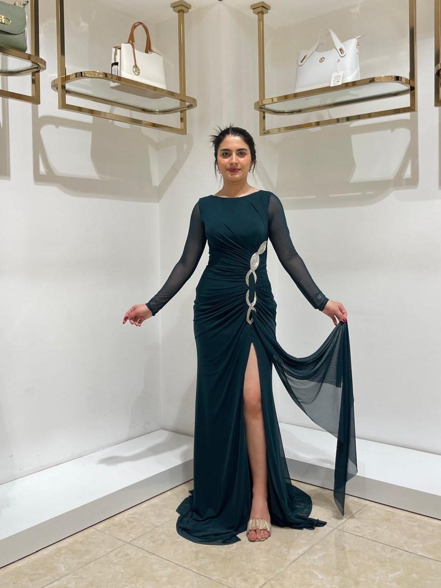 FOR COSTUME ABİYE 9269 ZÜMRÜT