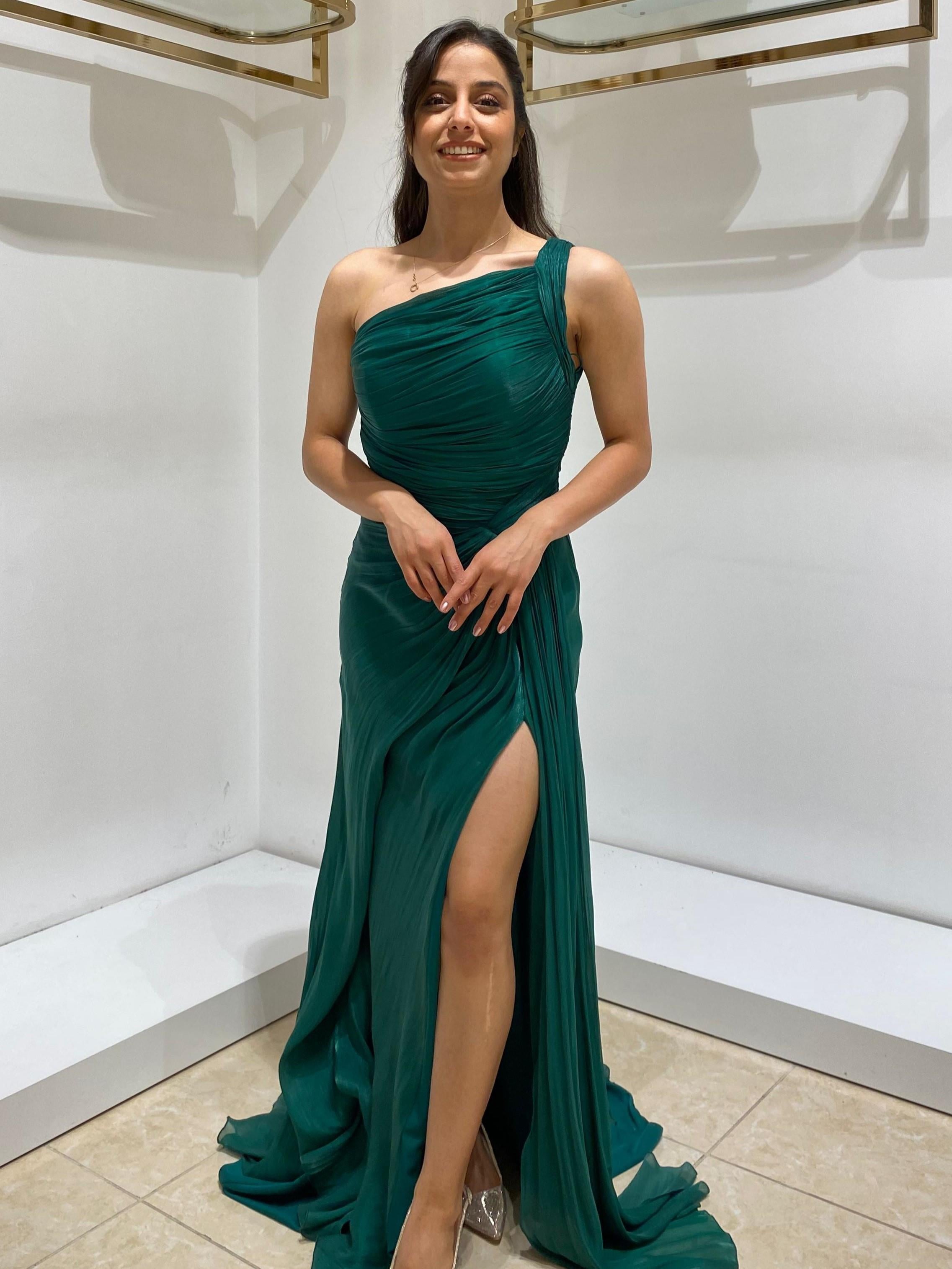 FOR COSTUME ABİYE 9558 ZÜMRÜT