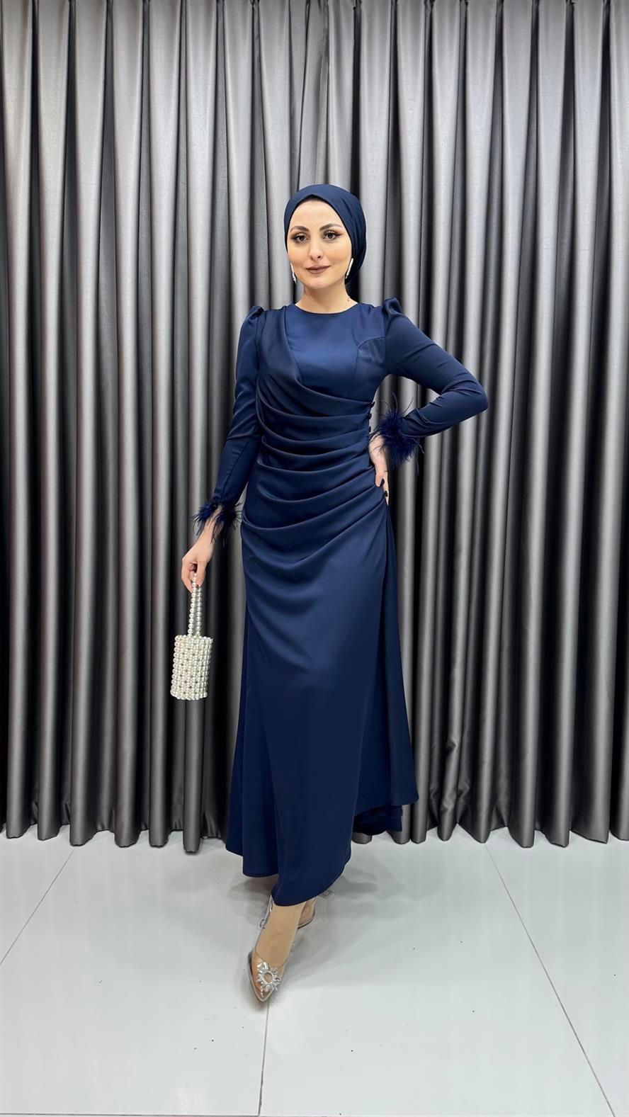 HENNİN TESETTÜR ABİYE 4572 Lacivert