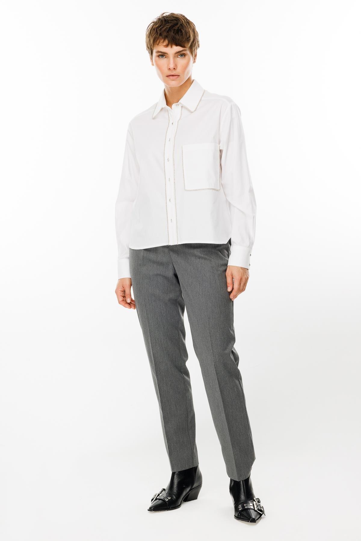 MODA İLGİ KOTON GÖMLEK 01524 Ekru