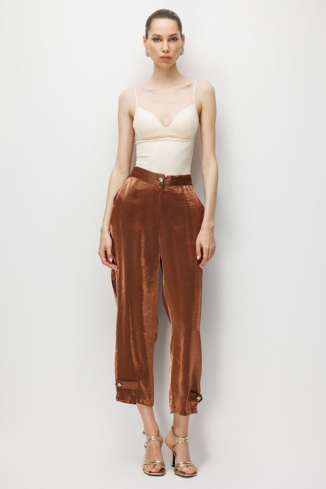 MODA İLGİ Salaş Pantolon 40112 Kahve