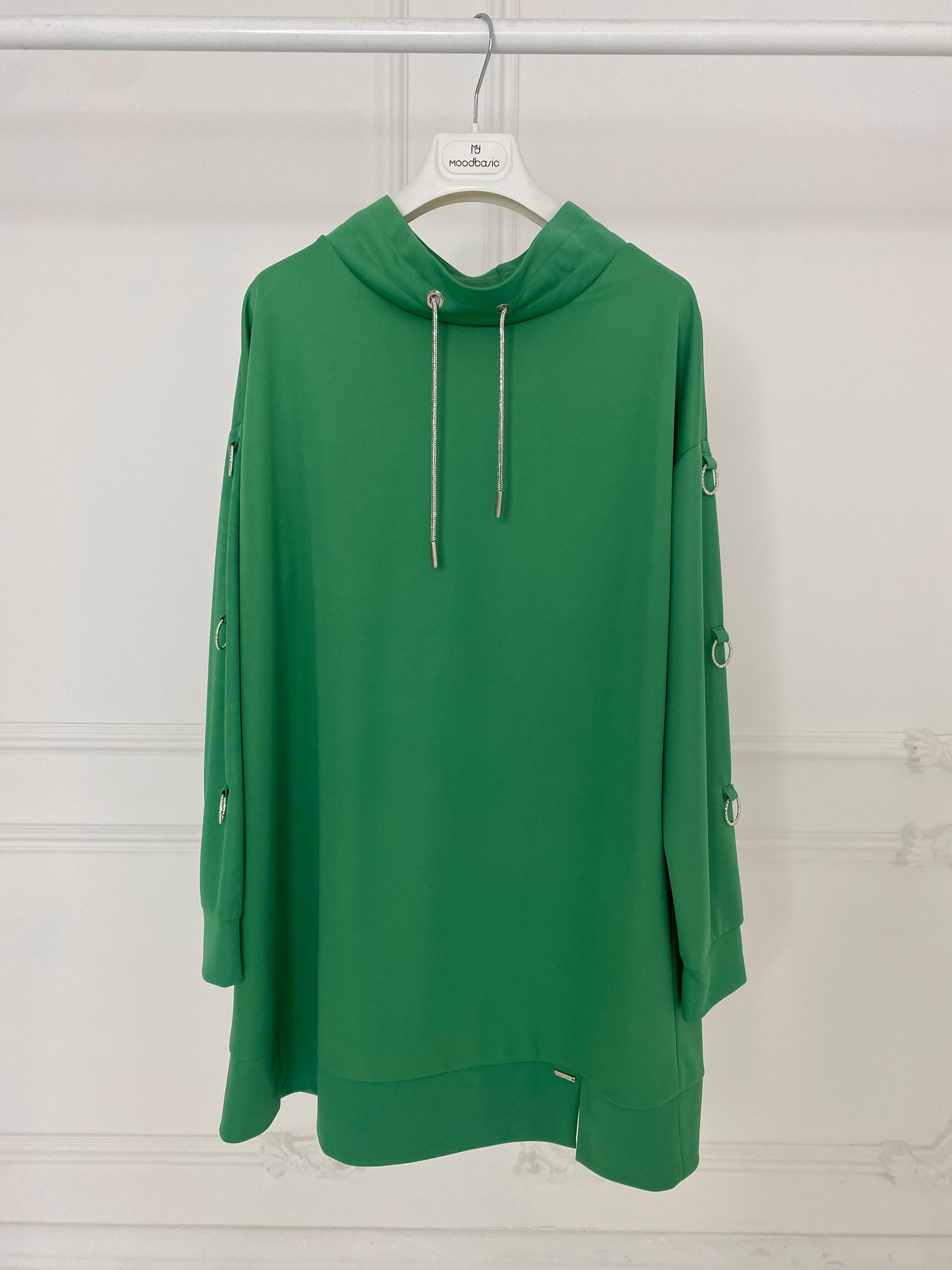 MOODBASİC HALKA AKSESUARLI TUNİK MB21.273 Yeşil