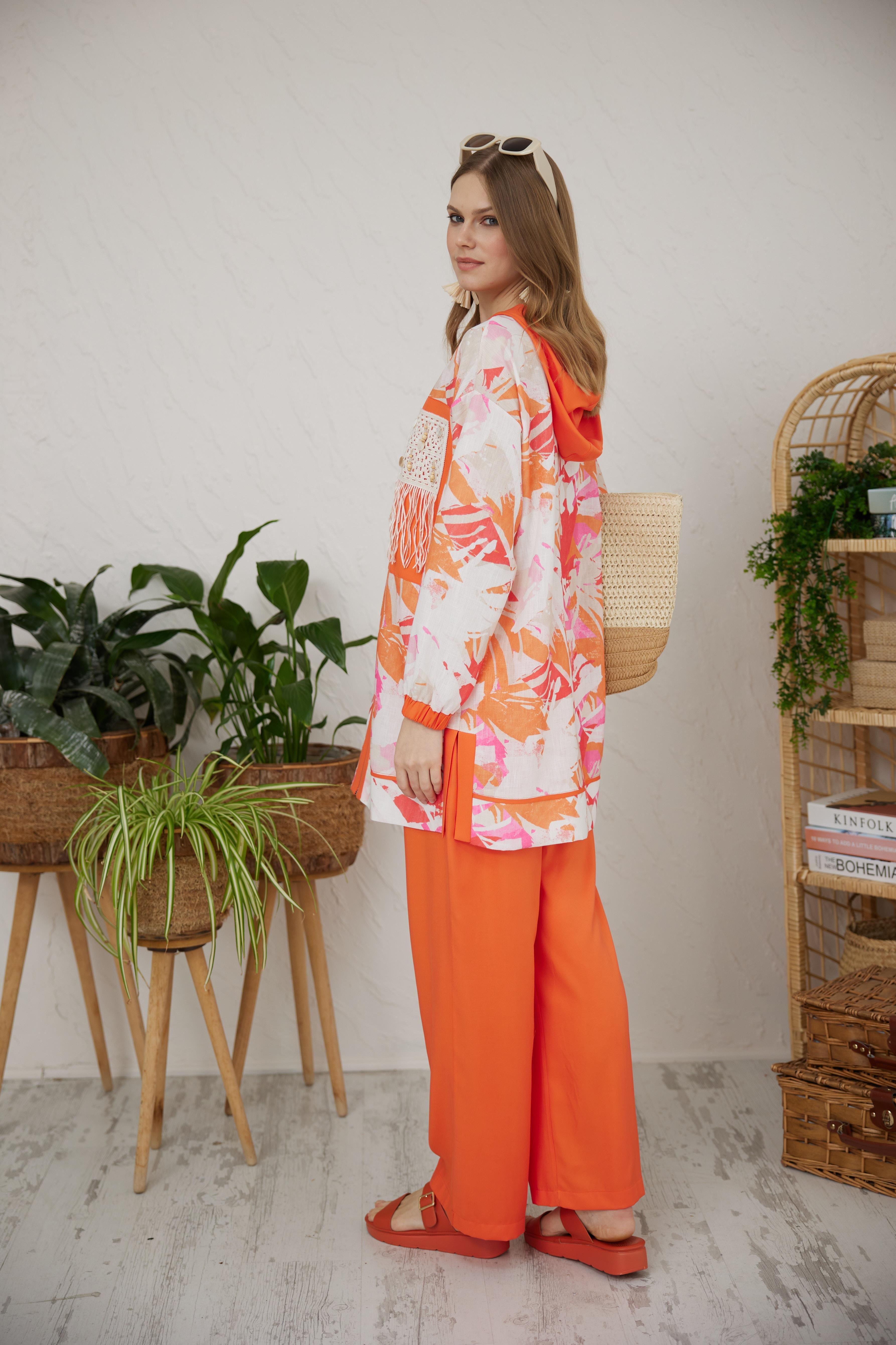 MOODBASİC KETEN TAKIM MB24.590 ORANJ