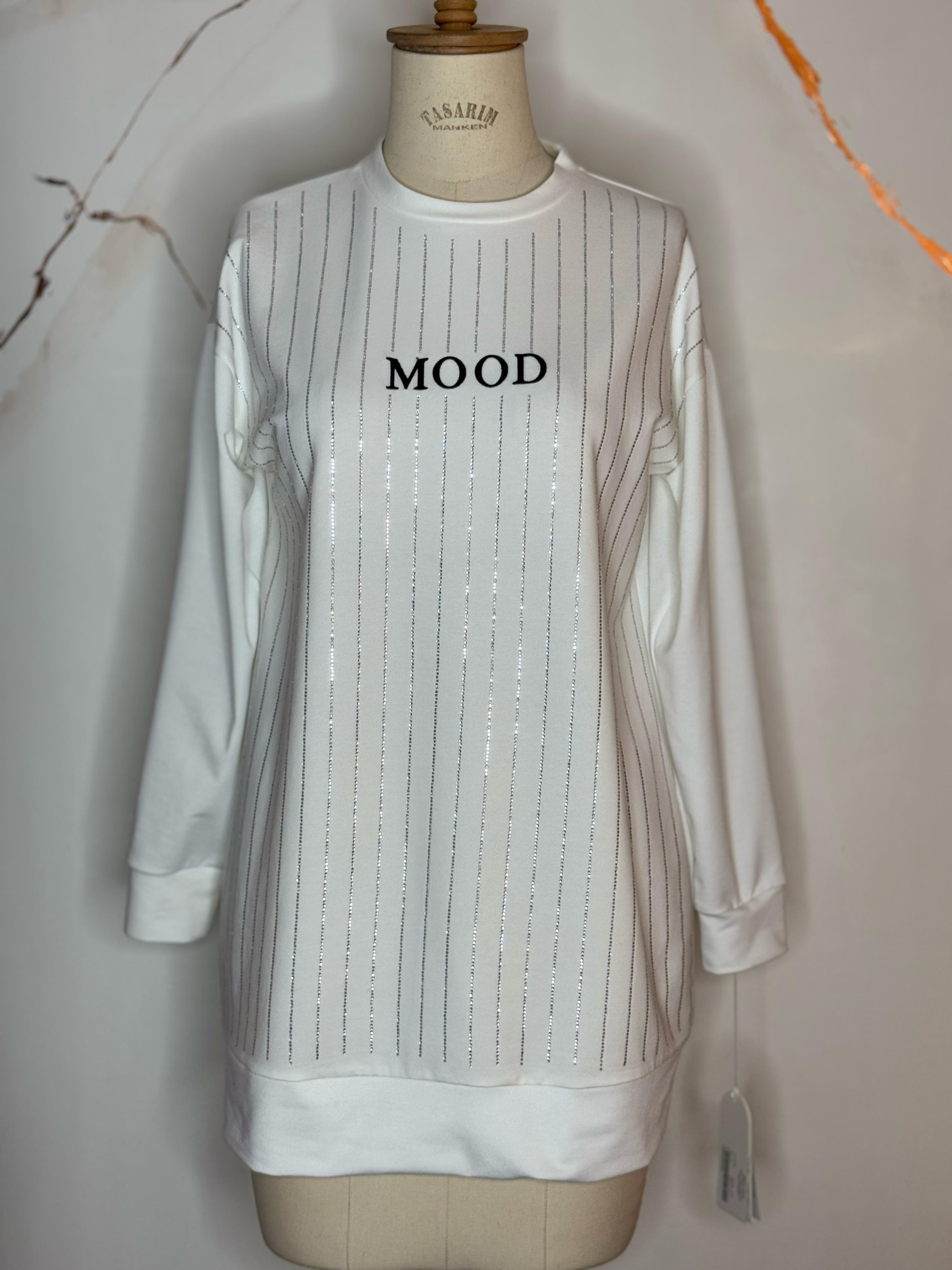 MOODBASİC SIRA TAŞLI SWEATSHİRT MM21.0324 Ekru