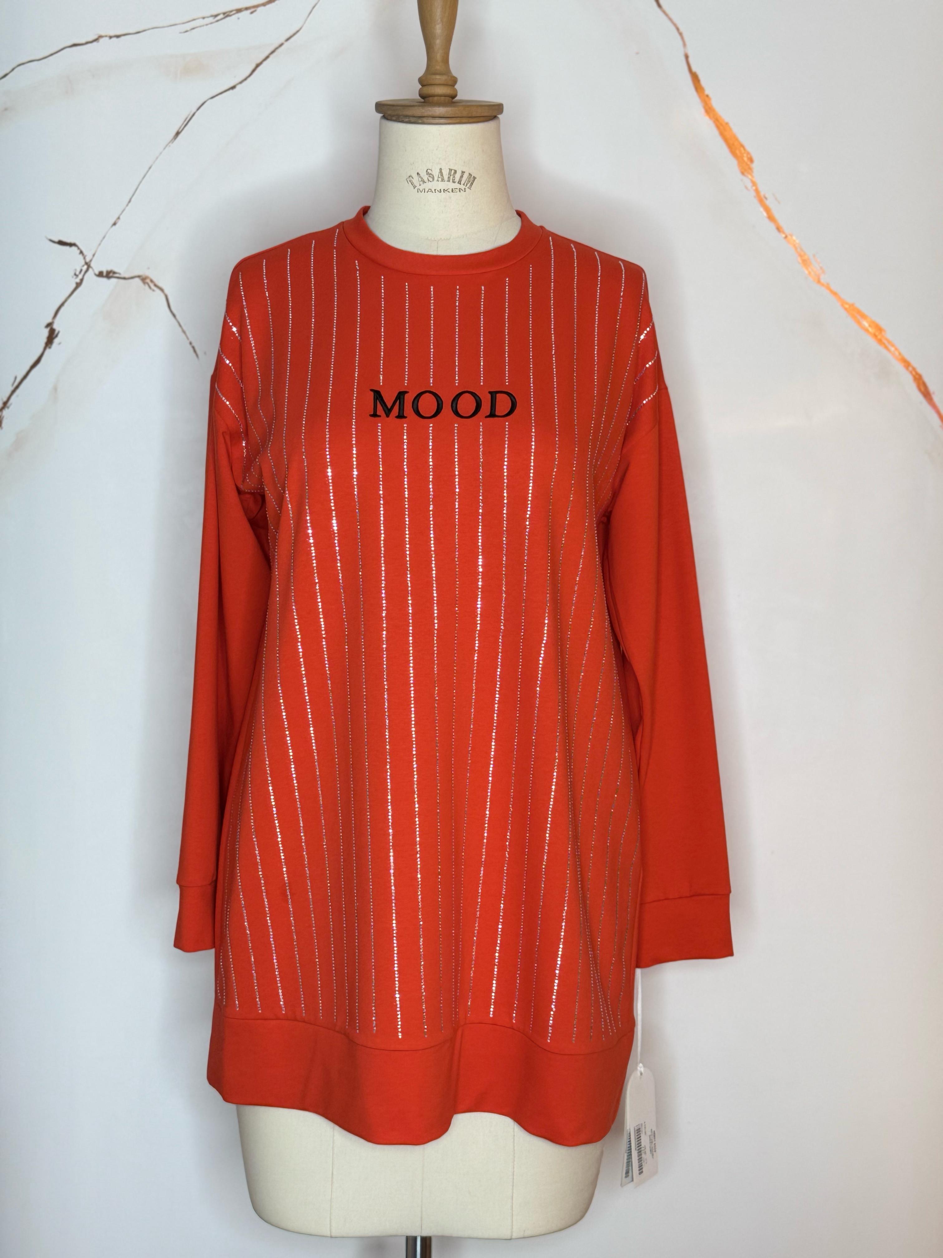 MOODBASİC SIRA TAŞLI SWEATSHİRT MM21.0324 MERCAN