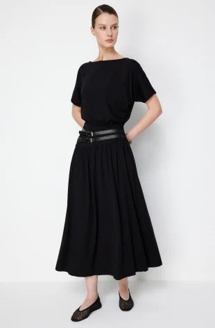 ON FASHION ELBİSE 76488 Siyah
