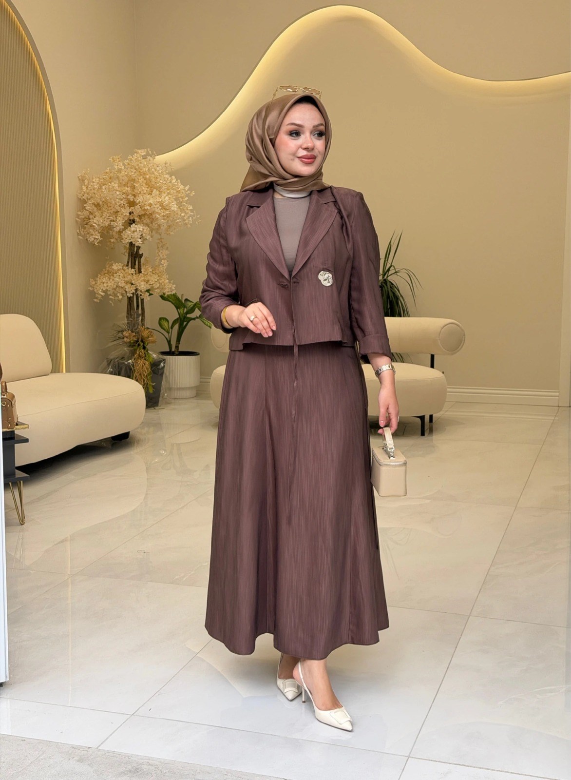 OTTO DESİGEN ETEKLİ TAKIM 7465 Kahve