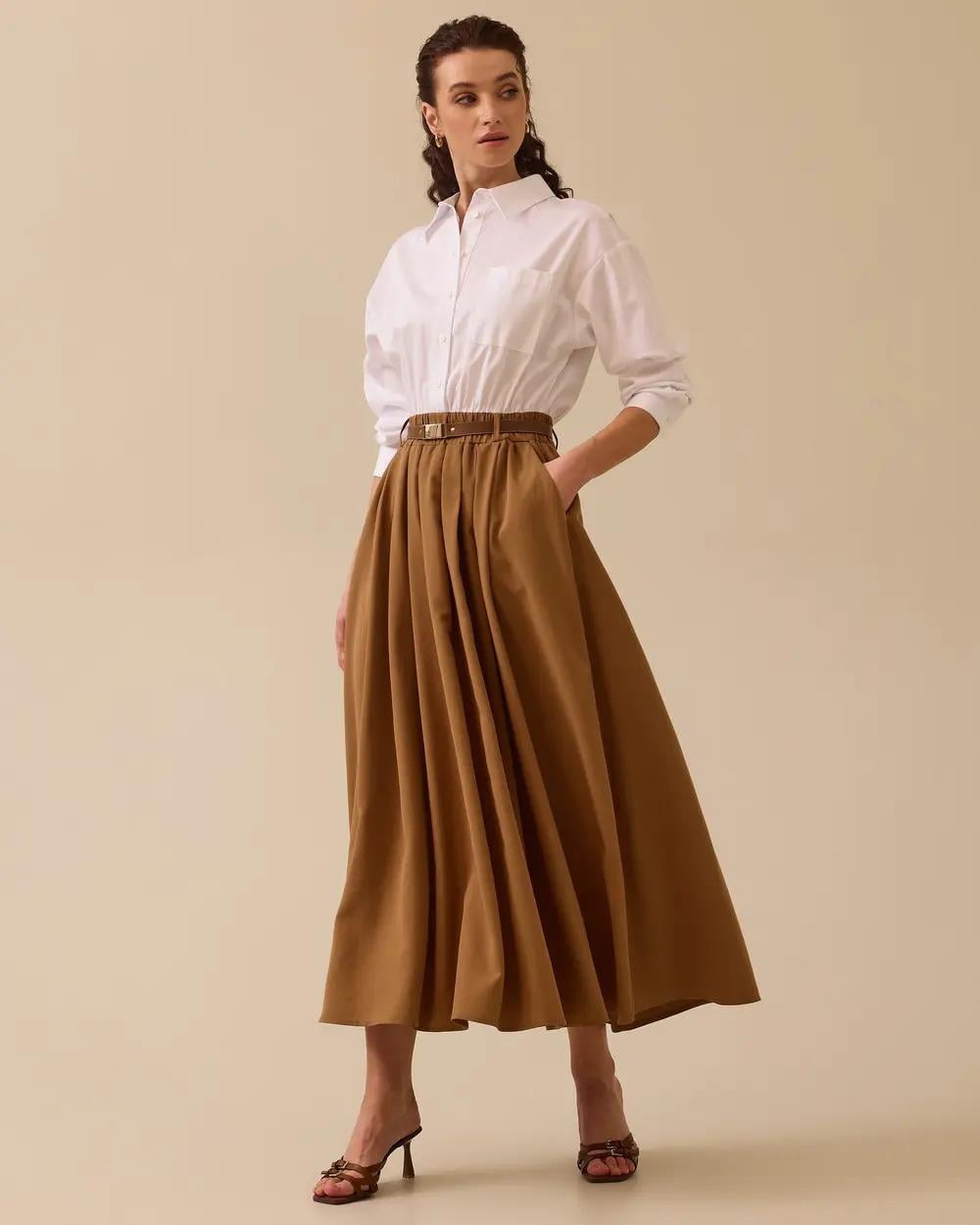 SCL GÜNLÜK ELBİSE -251311010 Taba