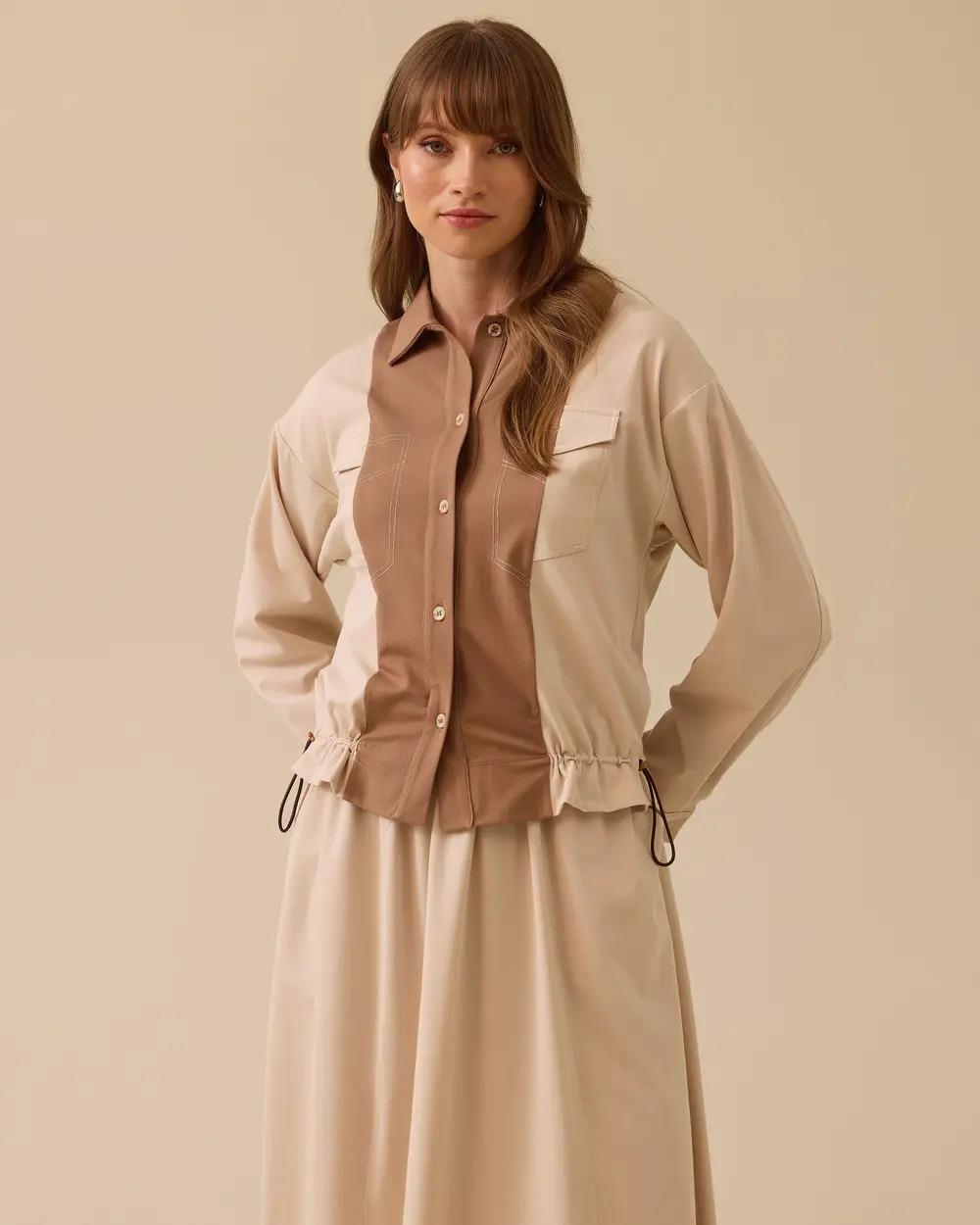 SCL GÜNLÜK GÖMLEK -251511007 Bej