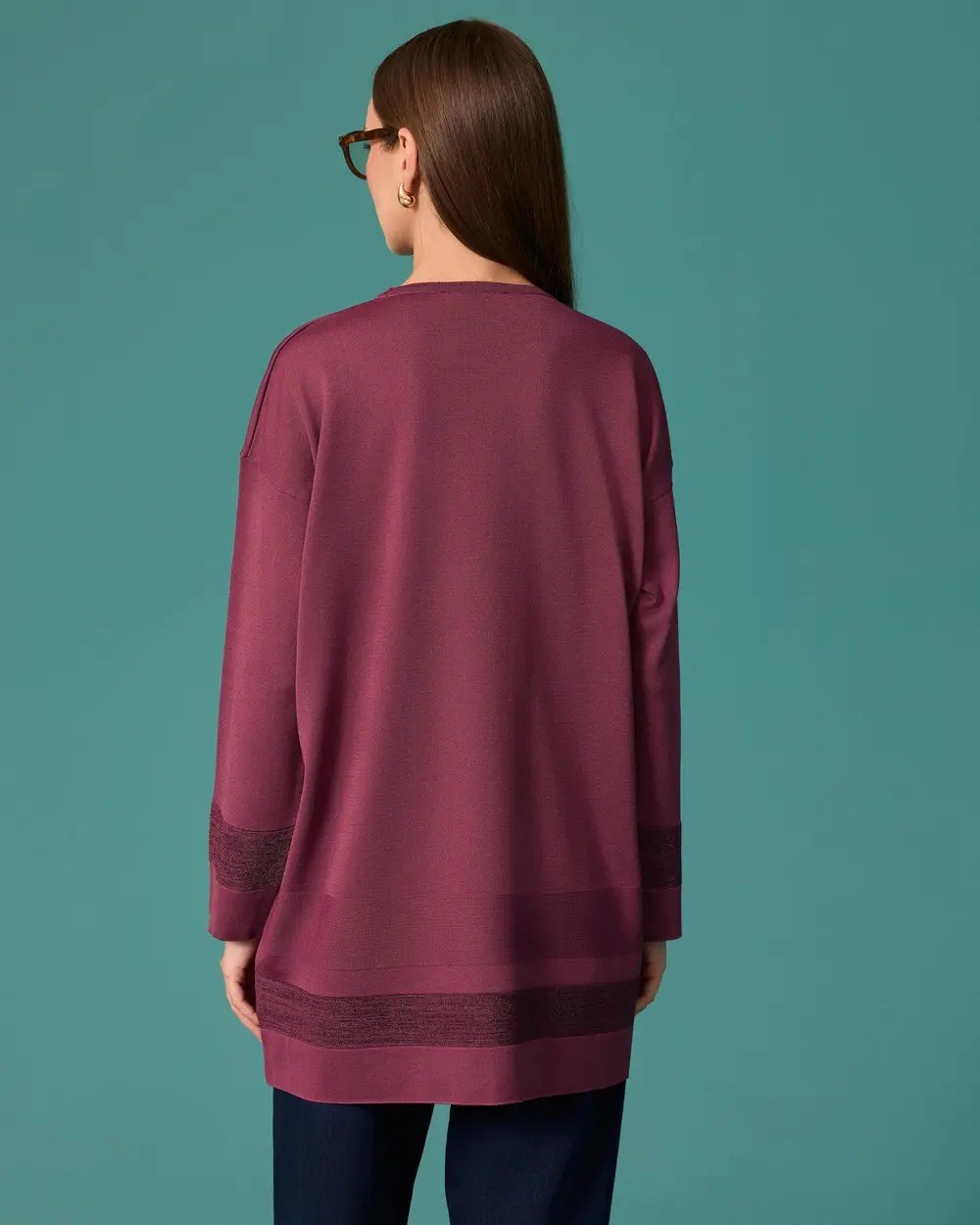 SCL Triko Tunik  - 10002621711018 Mürdüm