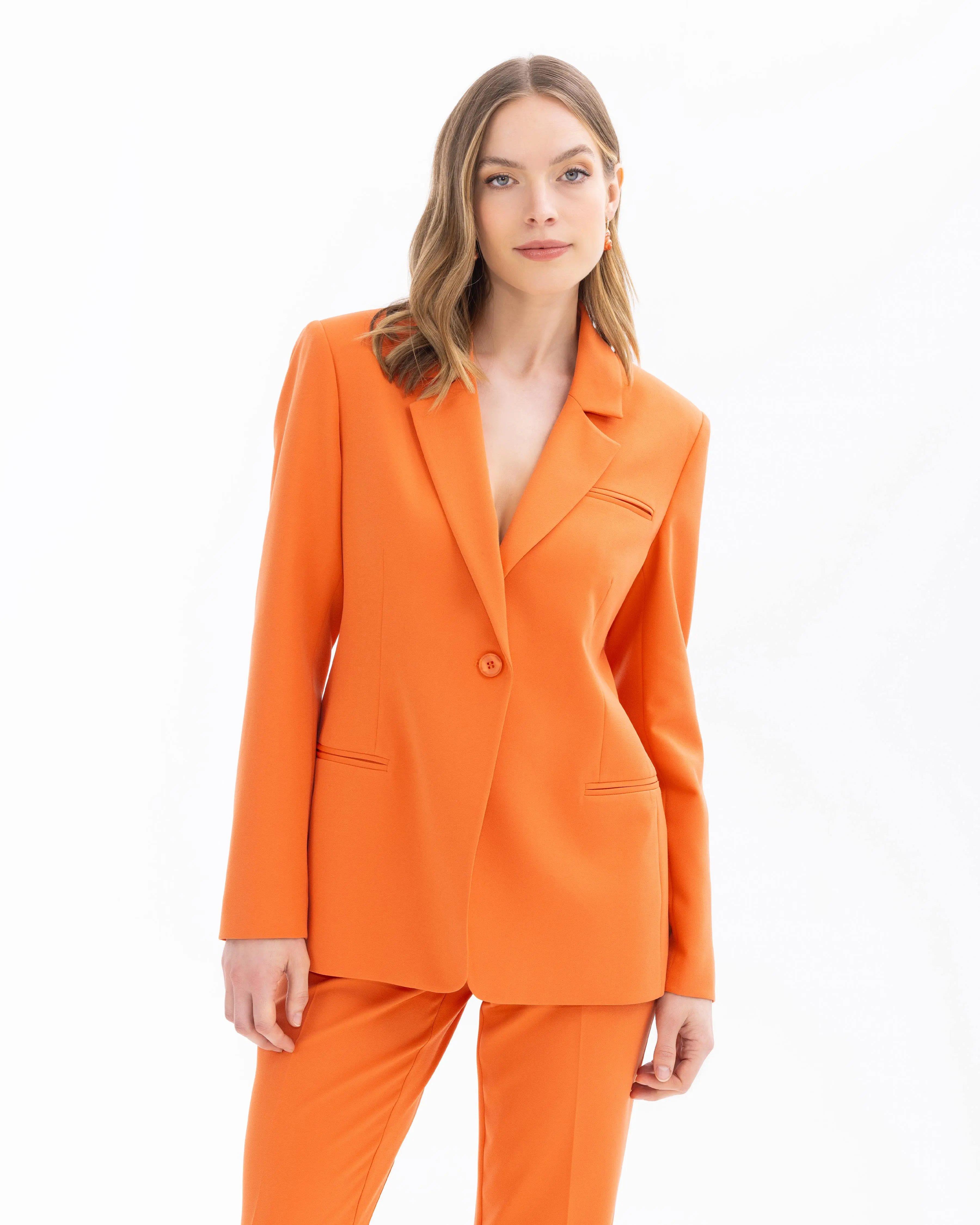 SEÇİL BLAZER CEKET - 401022 Turuncu