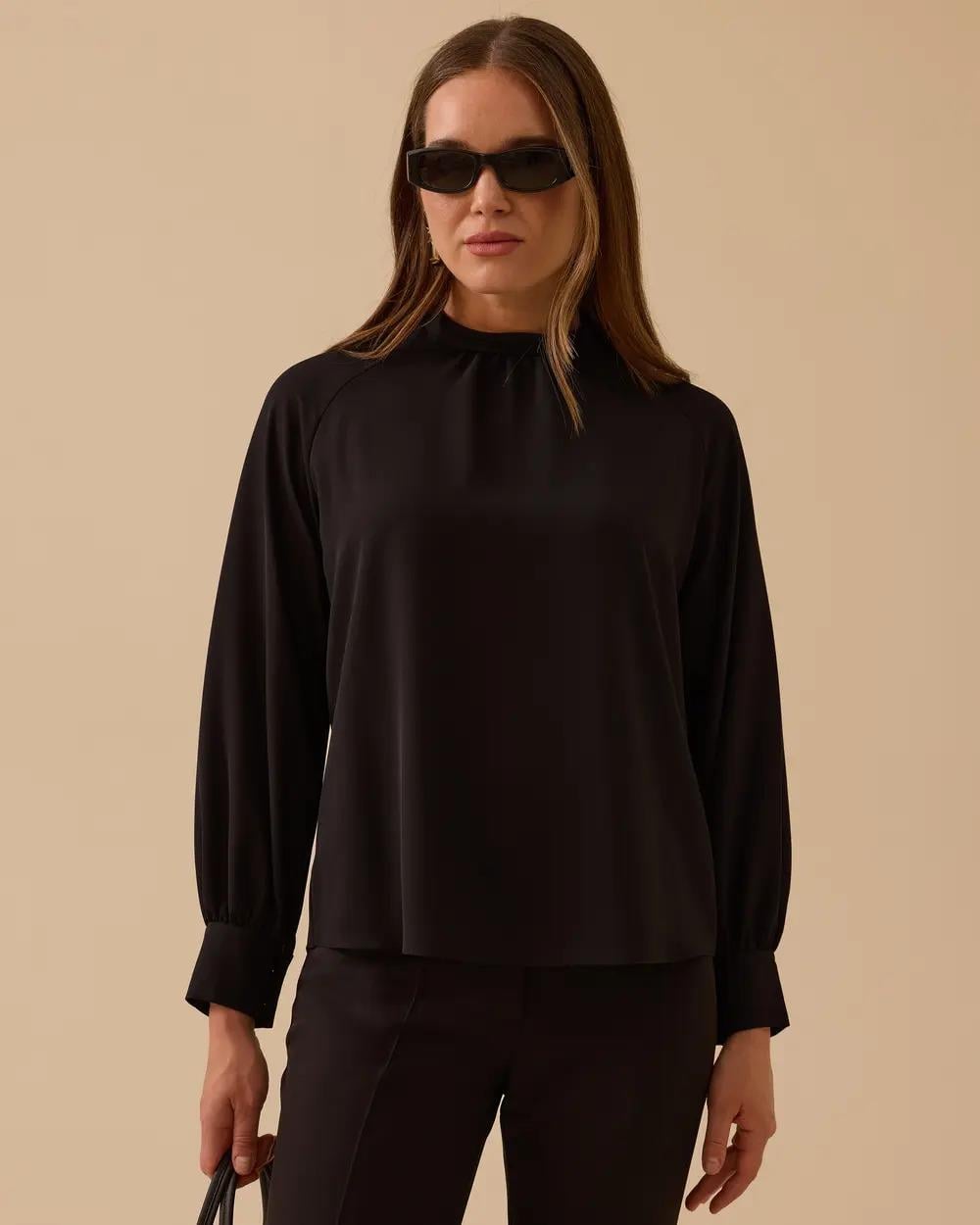 SEÇİL BLUZ -252810001 Siyah