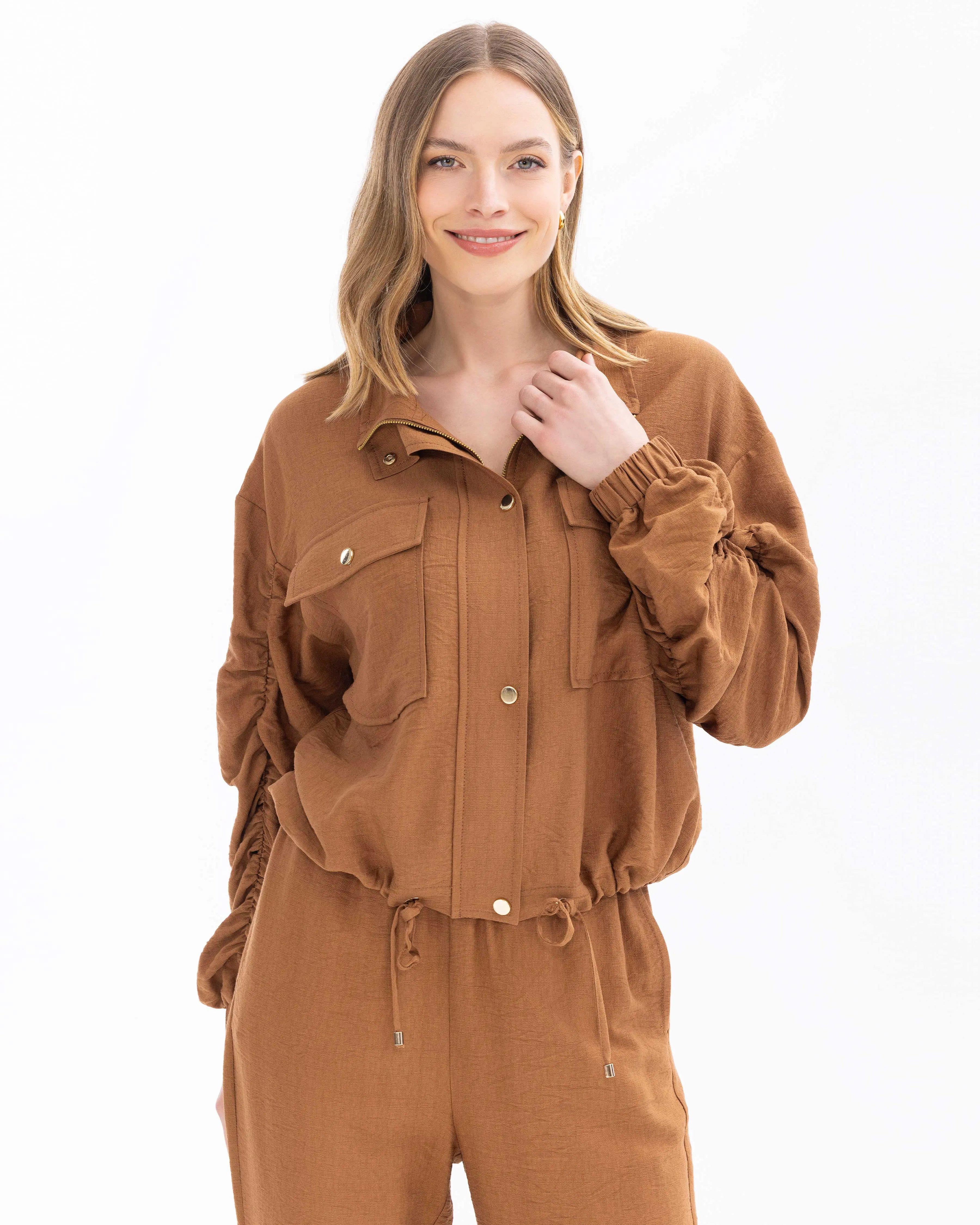 SEÇİL GÜNLÜK CEKET-401010 Taba
