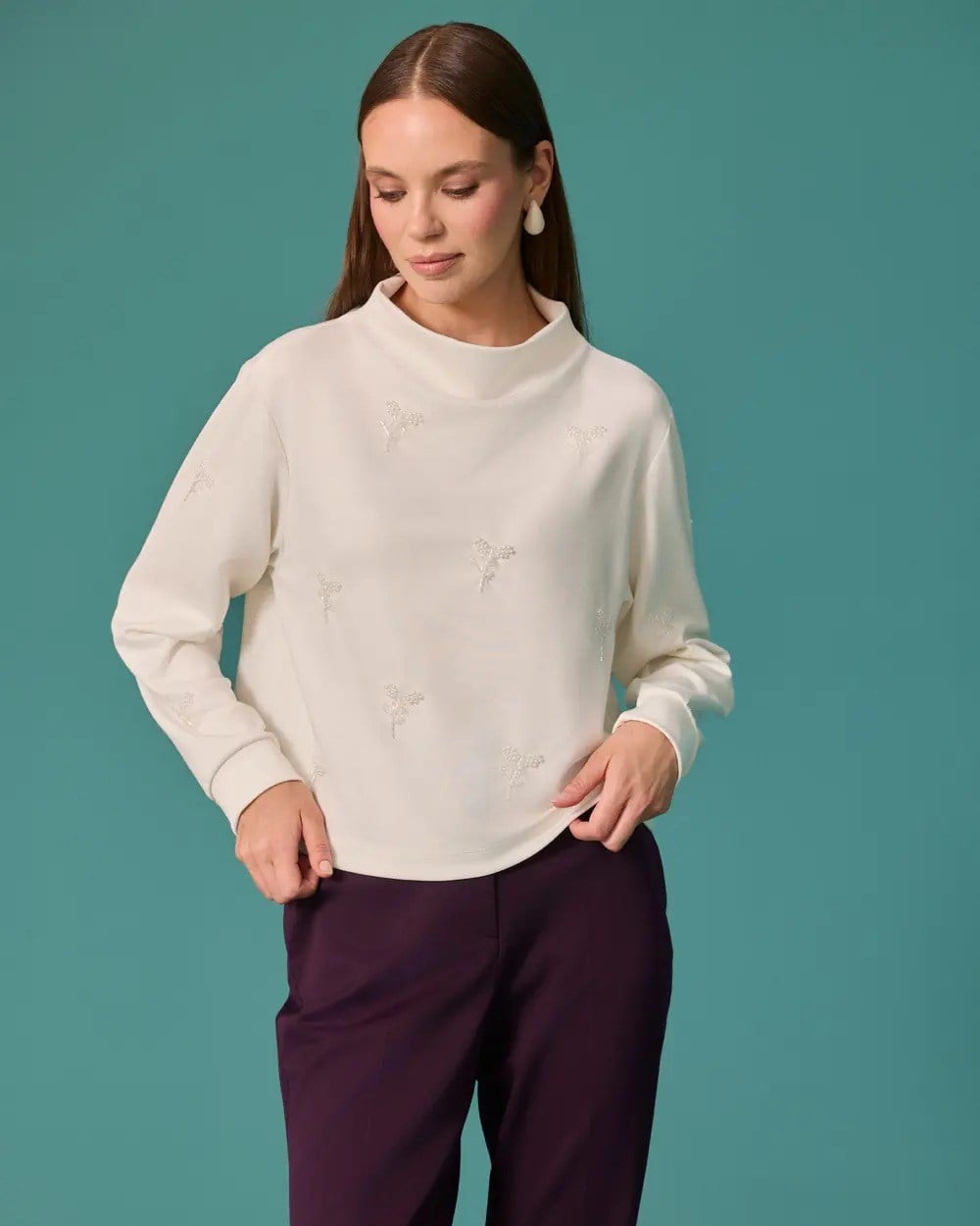 Seçil Sweatshirt  - 10002622310004 Beyaz