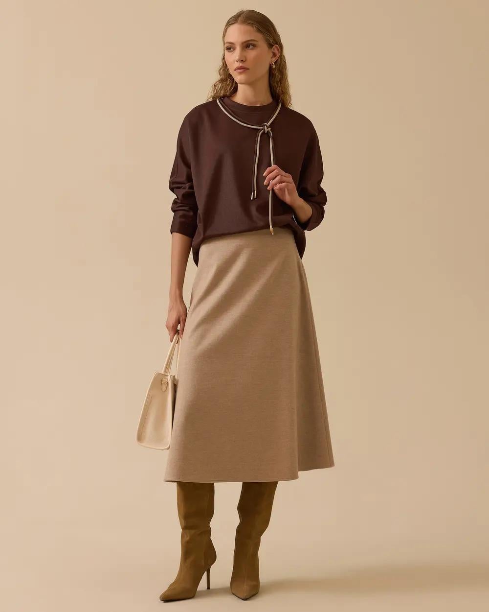 Seçil Sweatshirt -252310007 Kahverengi