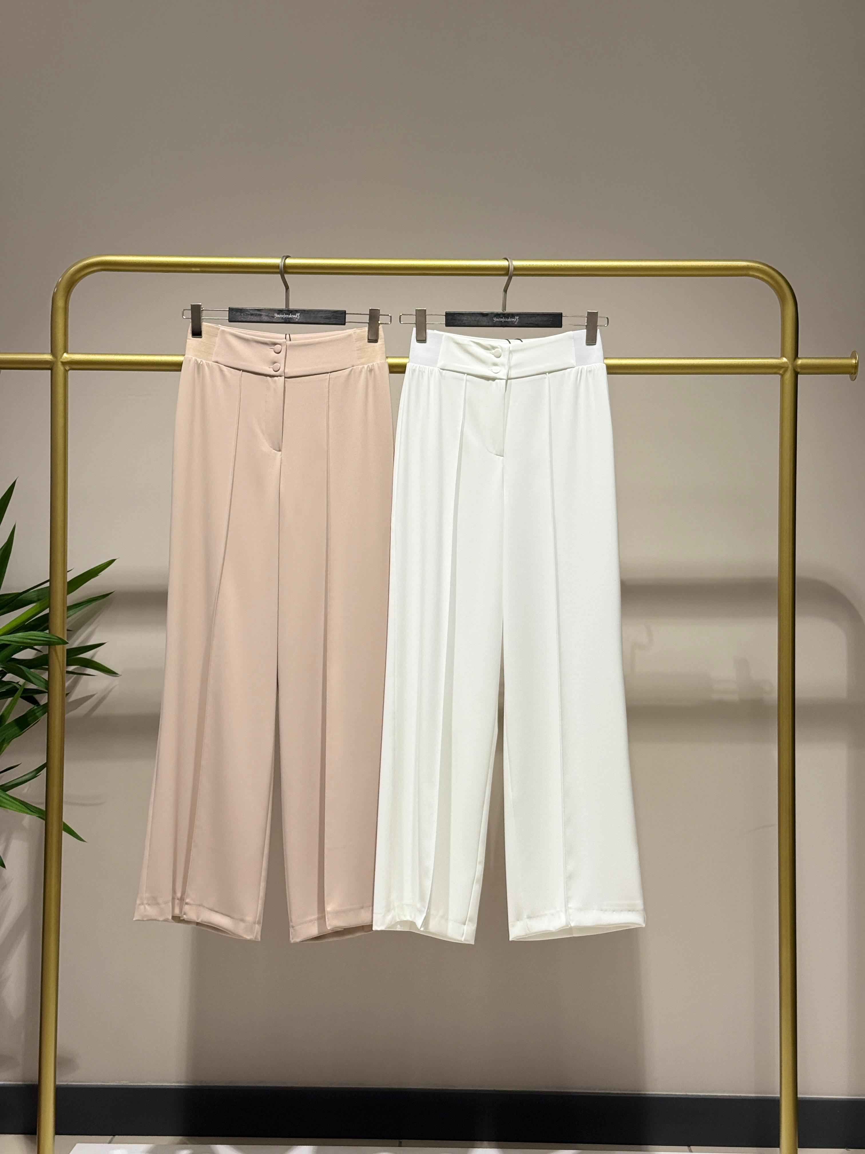 YUSUF ÖZDEMİR BELİ LASTİKLİ PANTOLON 1442 Bej