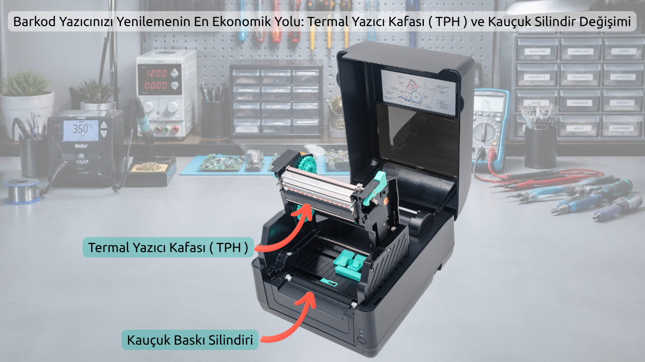 Barkod Yazıcınızı Yenilemenin En Ekonomik Yolu: Termal Yazıcı Kafası ( TPH ) ve Kauçuk Silindir Değişimi